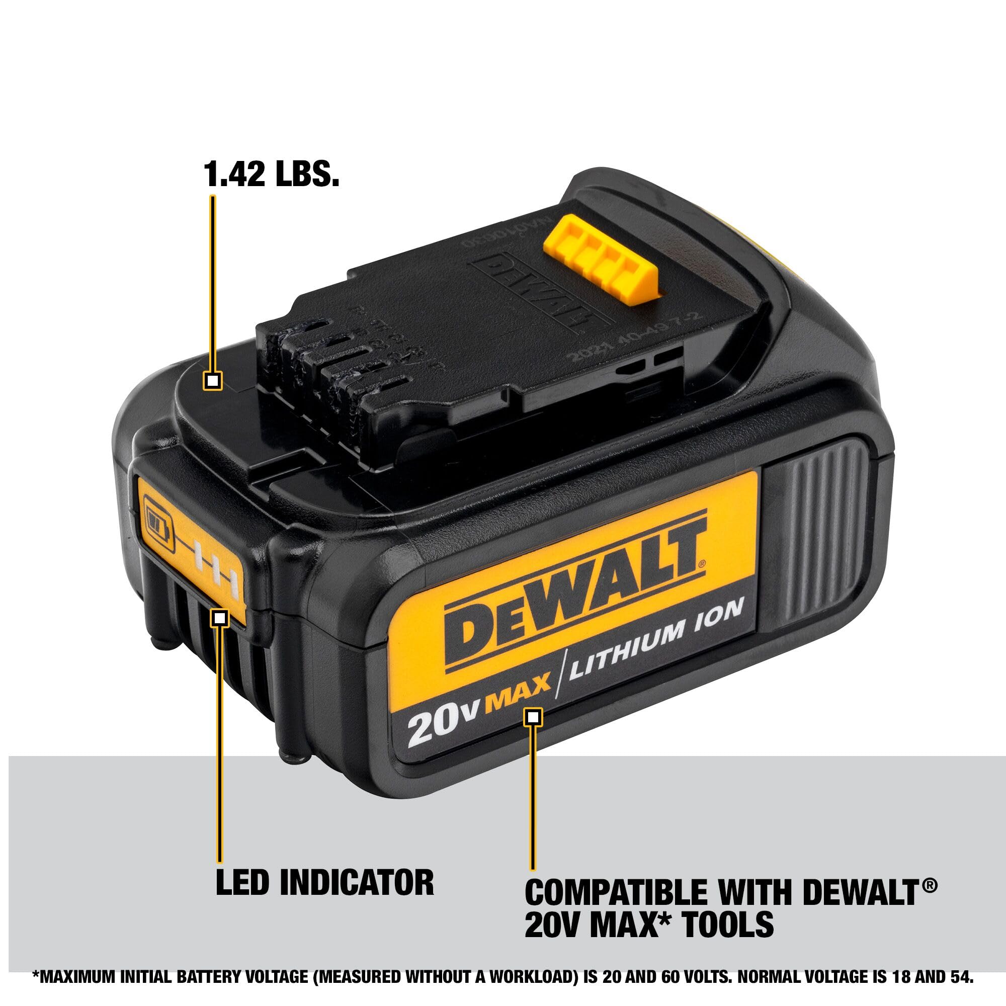 dewalt-dcb200-4-20v-max-3-0-ah-battery-4-pack image 2