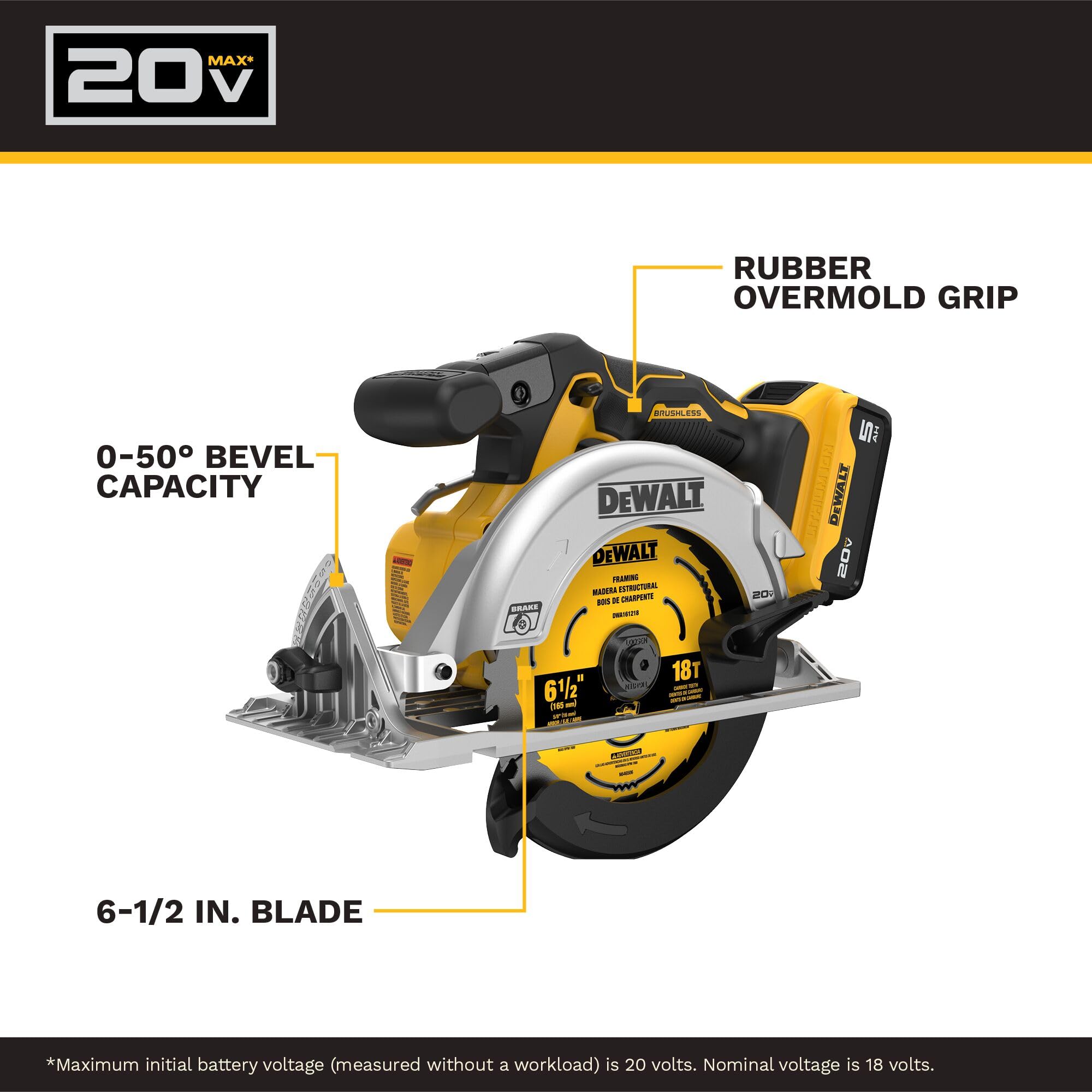 dewalt-dcs391p1-20v-max-6-1-2-inch-circular-saw-kit-with-5-0-ah-battery image 3