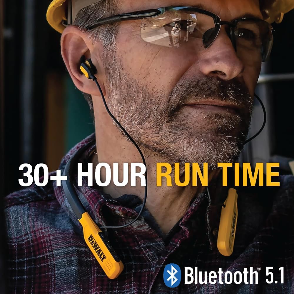 dewalt-jobsite-pro-bluetooth-neckband-headphones-30h-playtime-ipx6-noise-isolati image 2