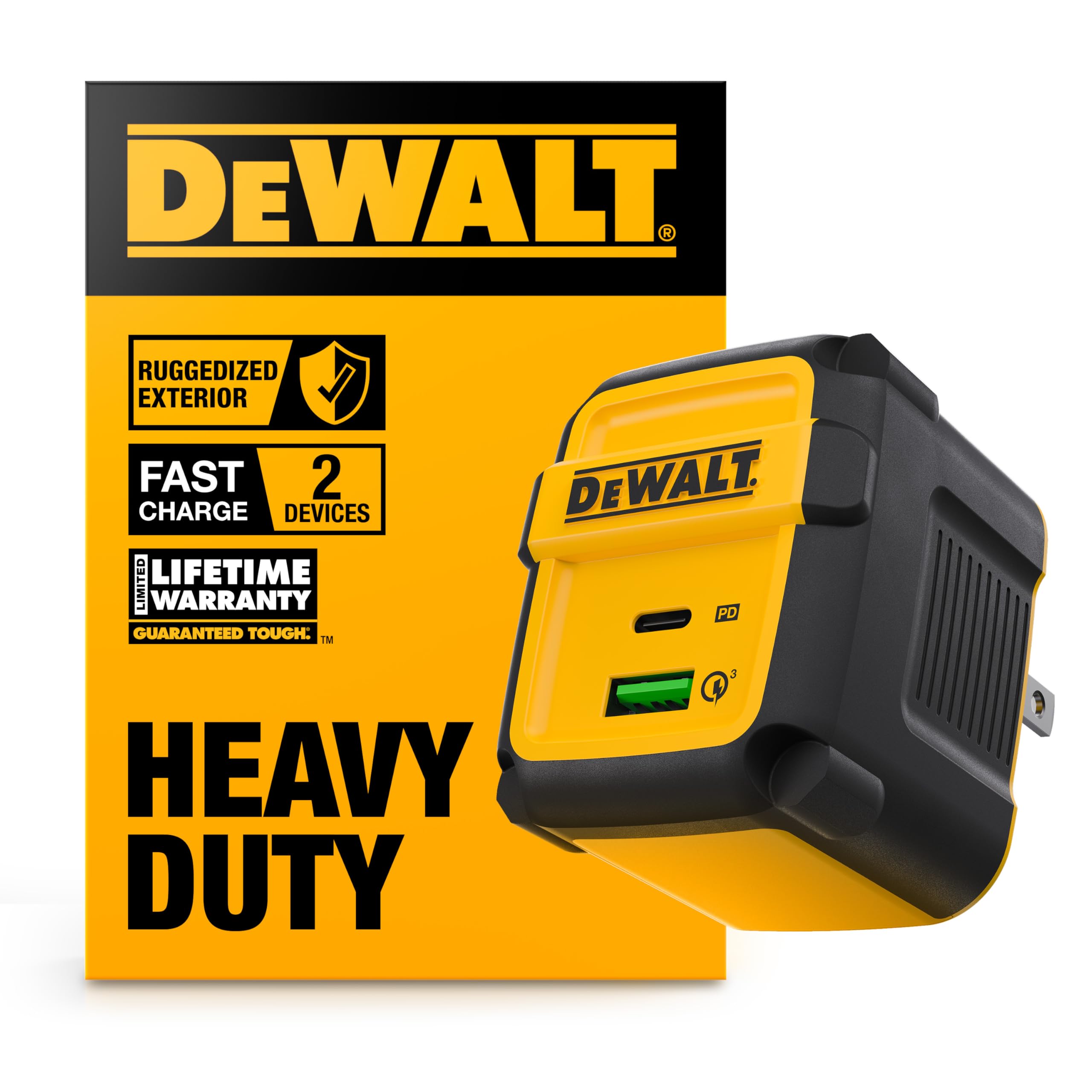 dewalt-heavy-duty-49-5w-dual-usb-c-and-usb-a-fast-wall-charger image 1