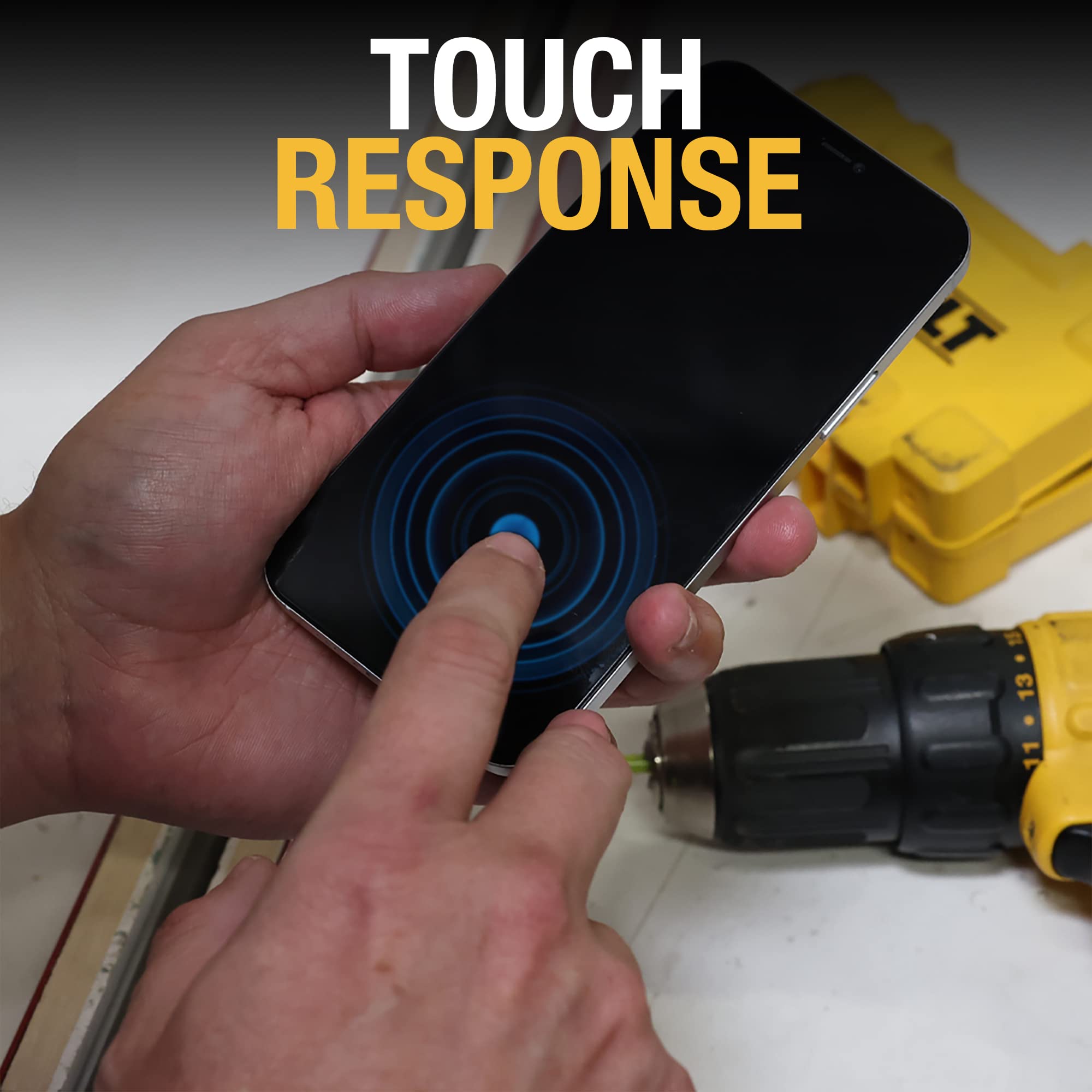 dewalt-iphone-13-pro-magnetic-case-tempered-glass-screen-protector-magsafe-black image 6