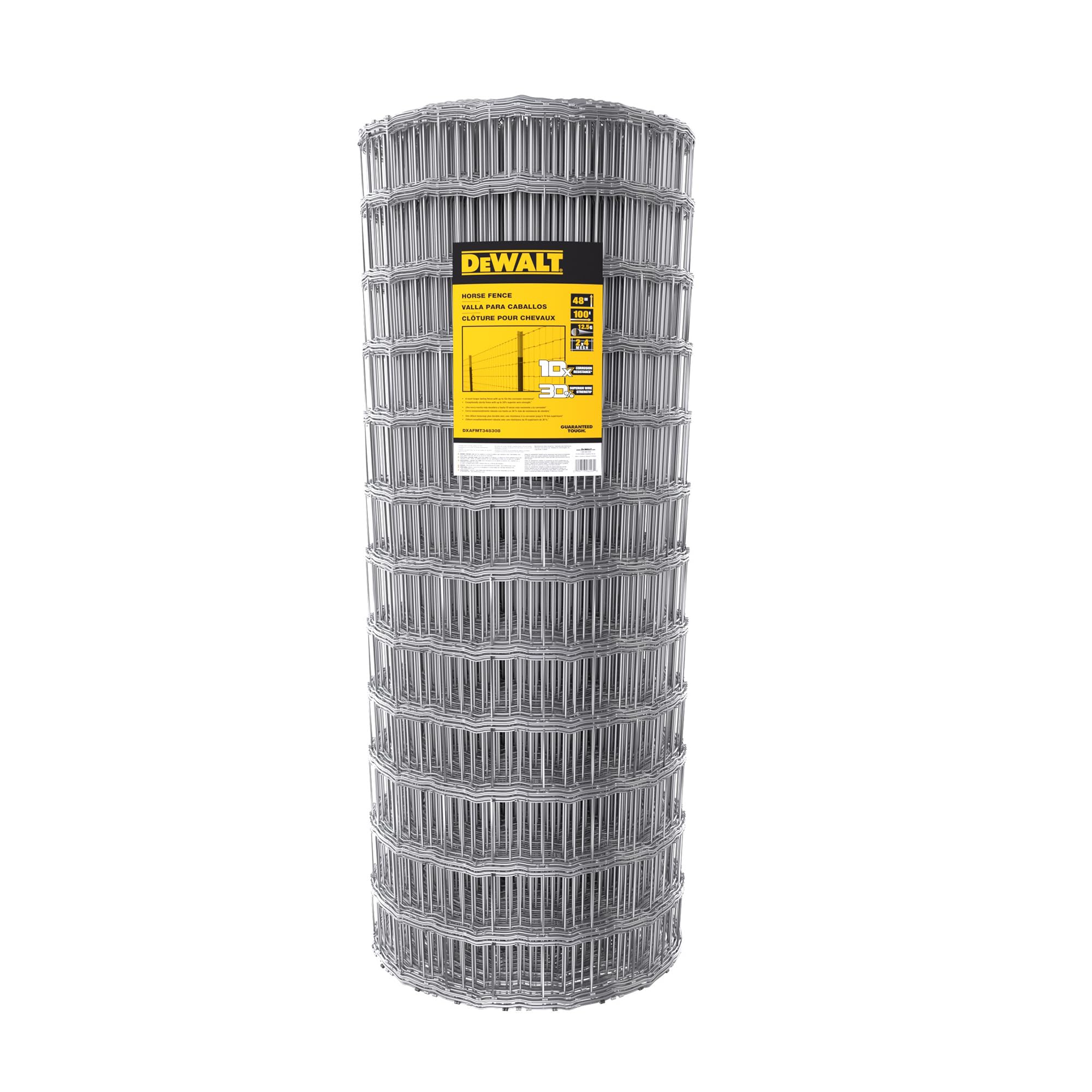 dewalt-horse-fence-48-in-x-100-ft-12-5-gauge-galvanized-steel image 1