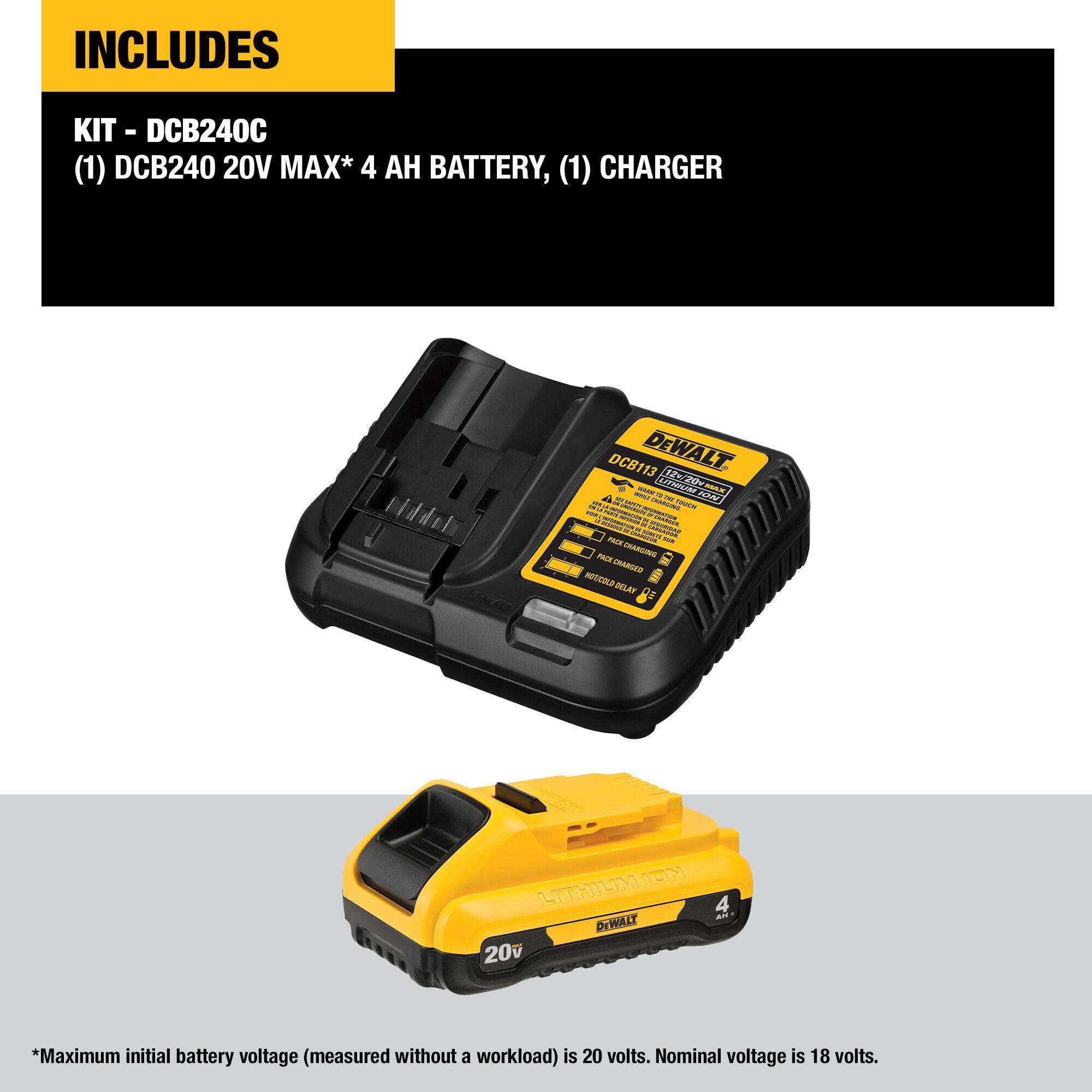dewalt-20v-max-4-0ah-compact-starter-kit-dcb240c image 2