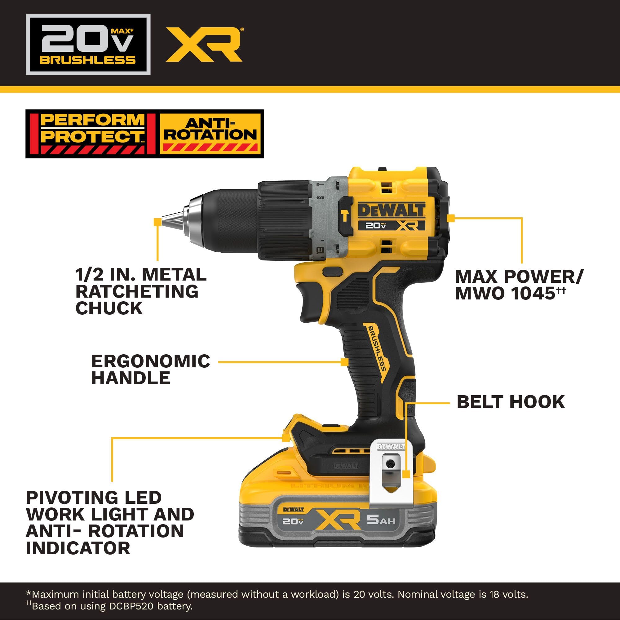 dewalt-dcd806h1-20v-max-xr-1-2-in-brushless-cordless-hammer-drill-kit-with-5ah-b image 3