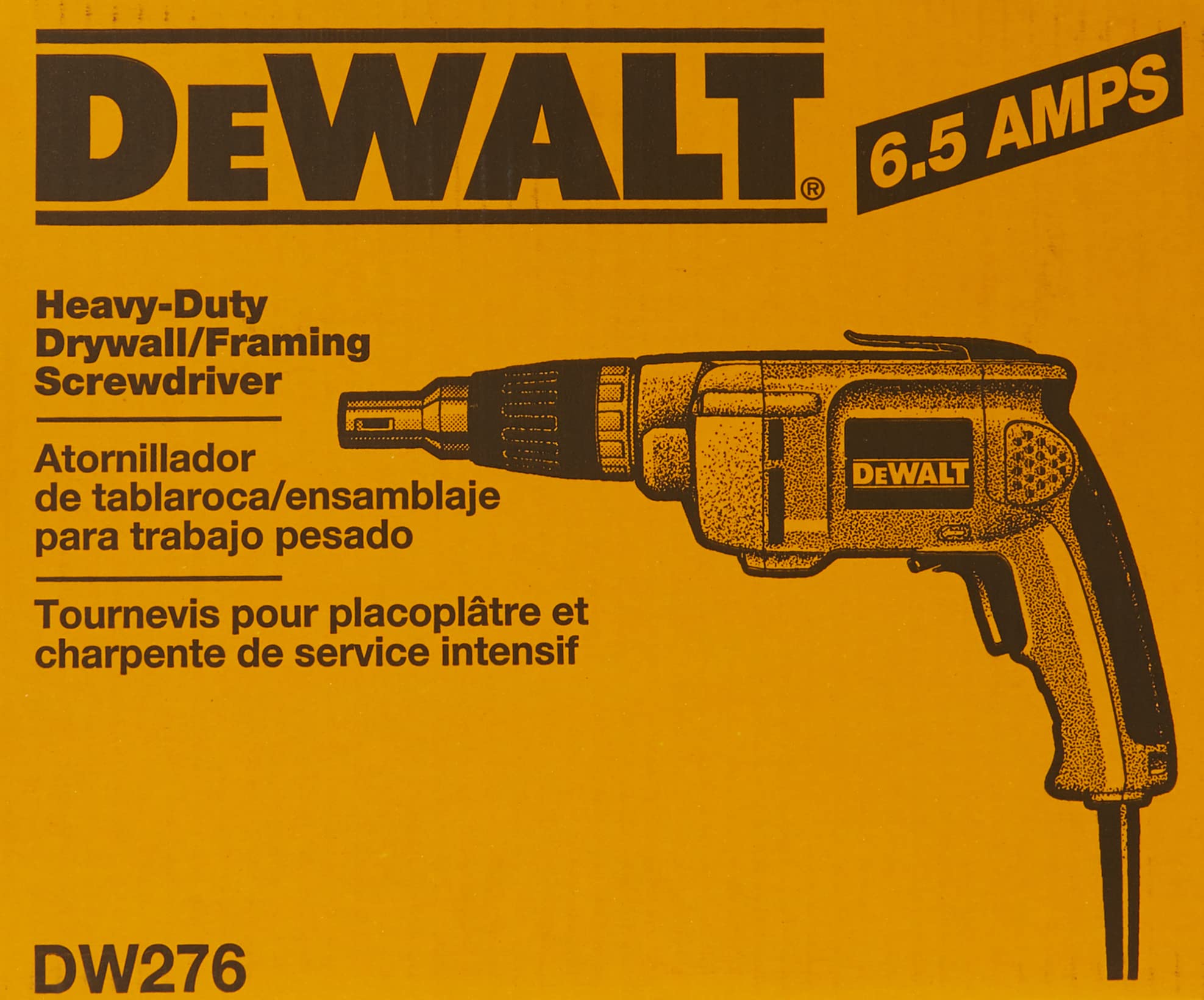dewalt-dw276-6-5-amp-variable-speed-reversible-drywall-screw-gun-2-500-rpm image 2