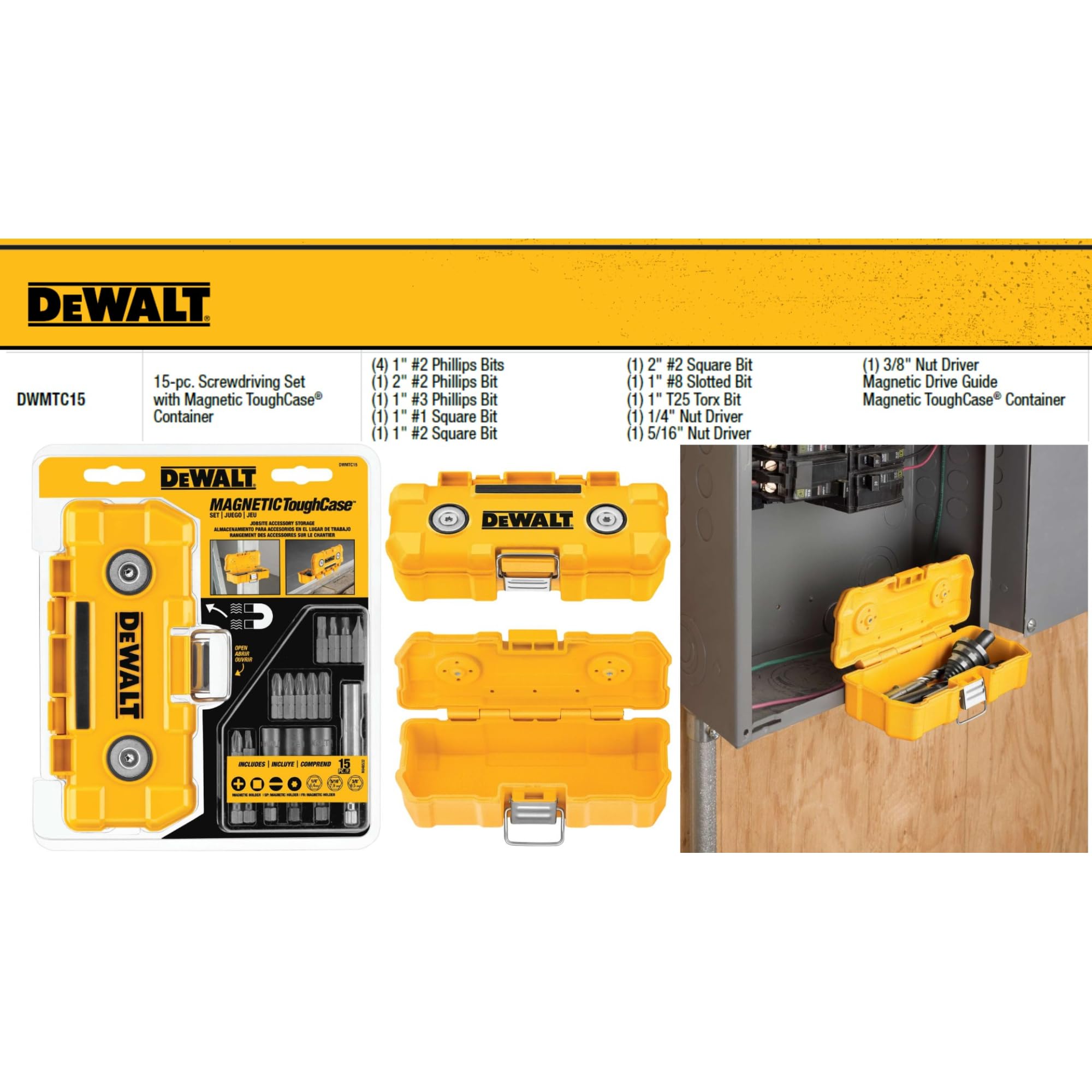dewalt-dwmtc15-15-piece-impact-driver-bit-set-with-magnetic-tough-case image 3