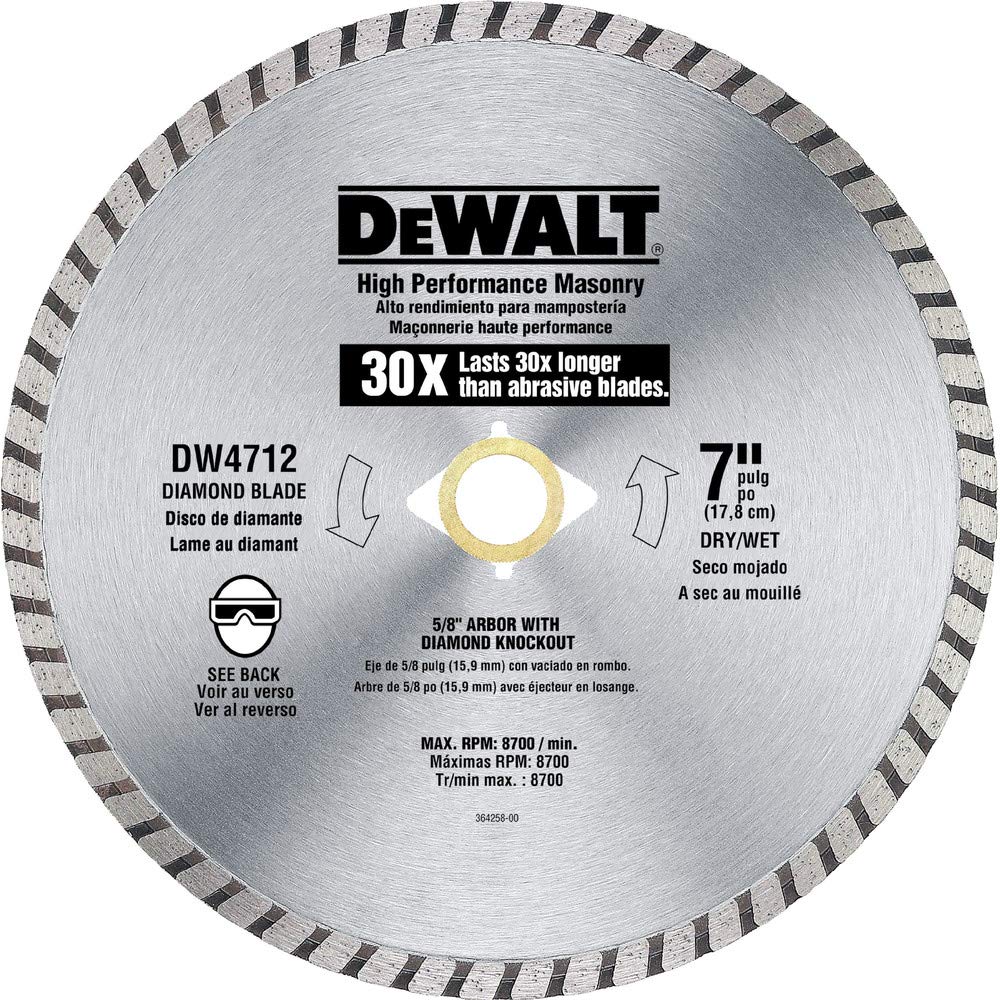 dewalt-dw4712b-7-inch-high-performance-masonry-diamond-blade image 1