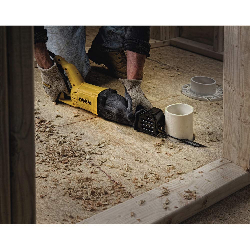 dewalt-dwe305-12-amp-corded-reciprocating-saw-4-position-blade-clamp-variable-sp image 4