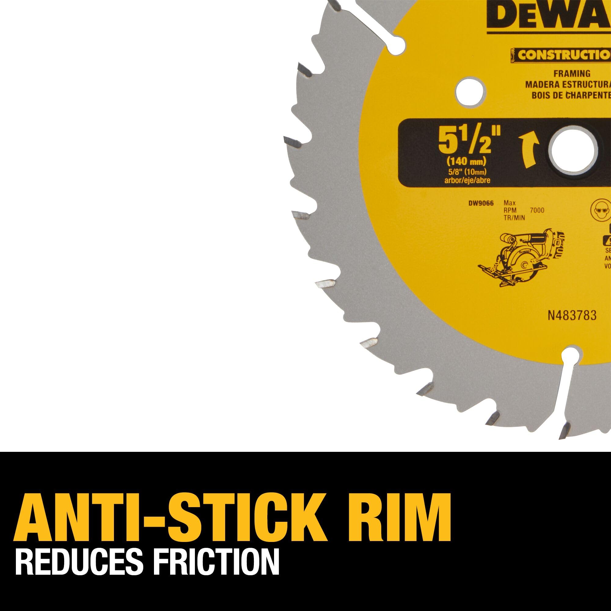 dewalt-dw9066-5-1-2-inch-24-tooth-carbide-circular-saw-blade-with-anti-stick-rim image 4
