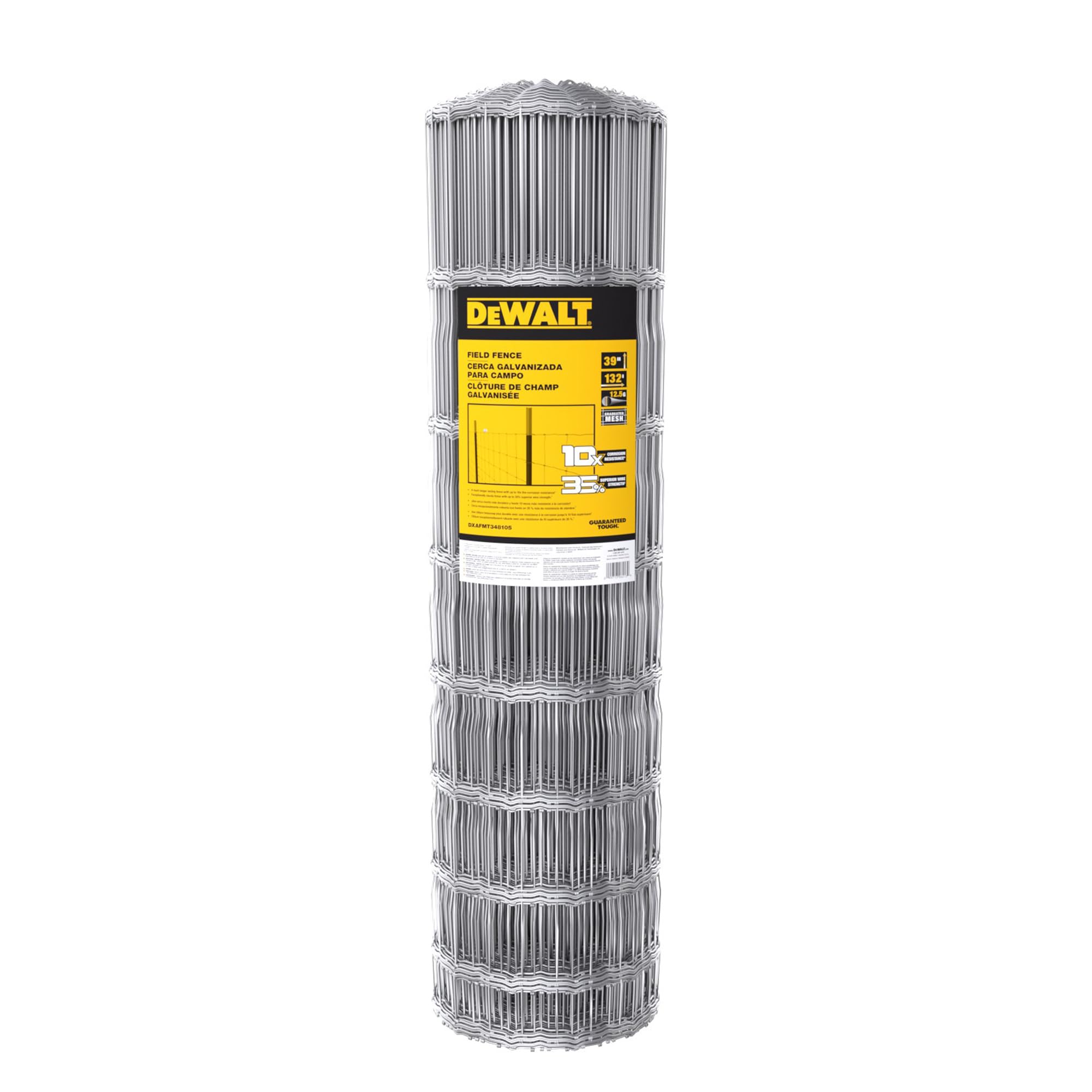 dewalt-39-in-x-132-ft-field-fence-with-graduated-mesh-12-5-gauge-galvanized-stee image 1