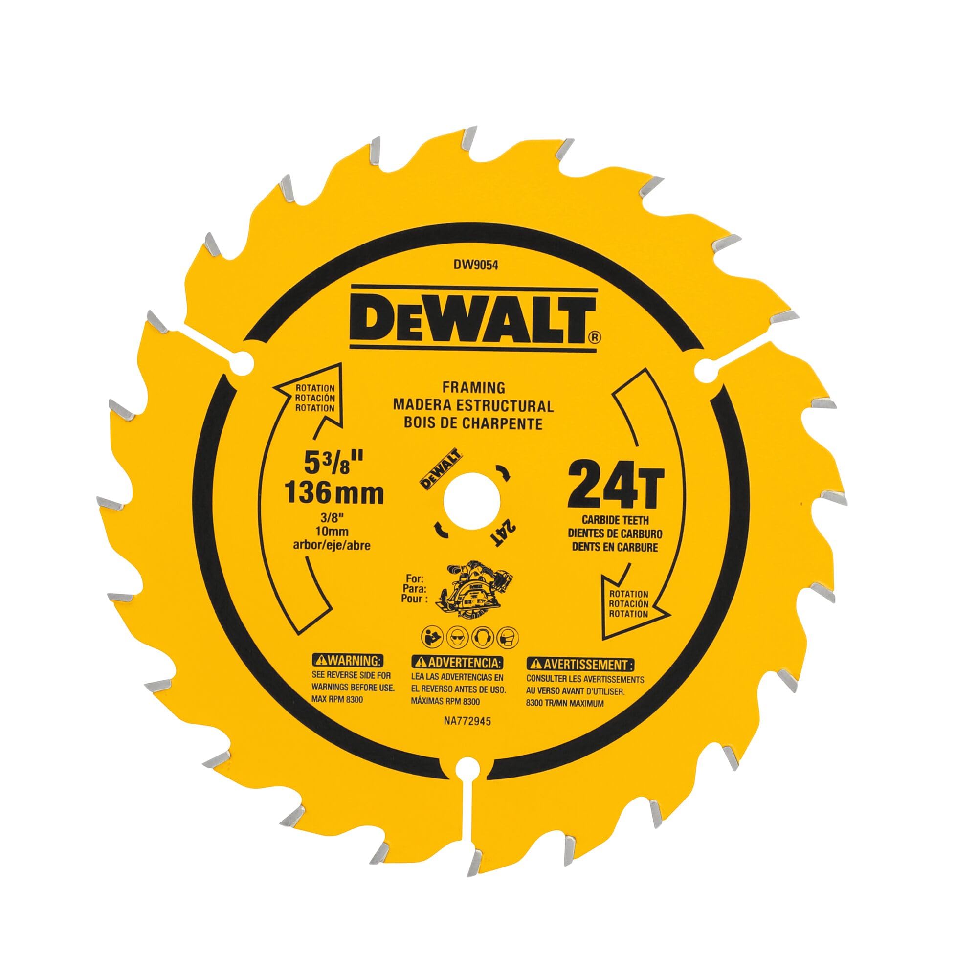 dewalt-dw9054-5-3-8-inch-24-tooth-carbide-circular-saw-blade image 1