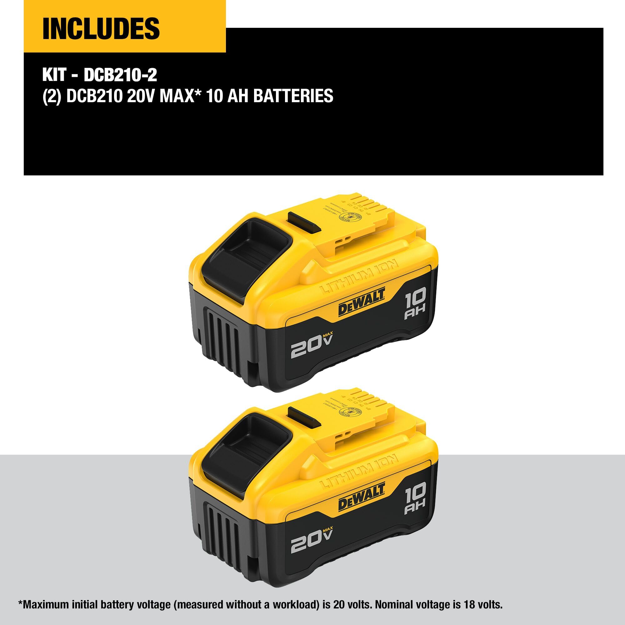 dewalt-20v-max-10ah-lithium-ion-battery-2-pack-dcb210-2 image 2