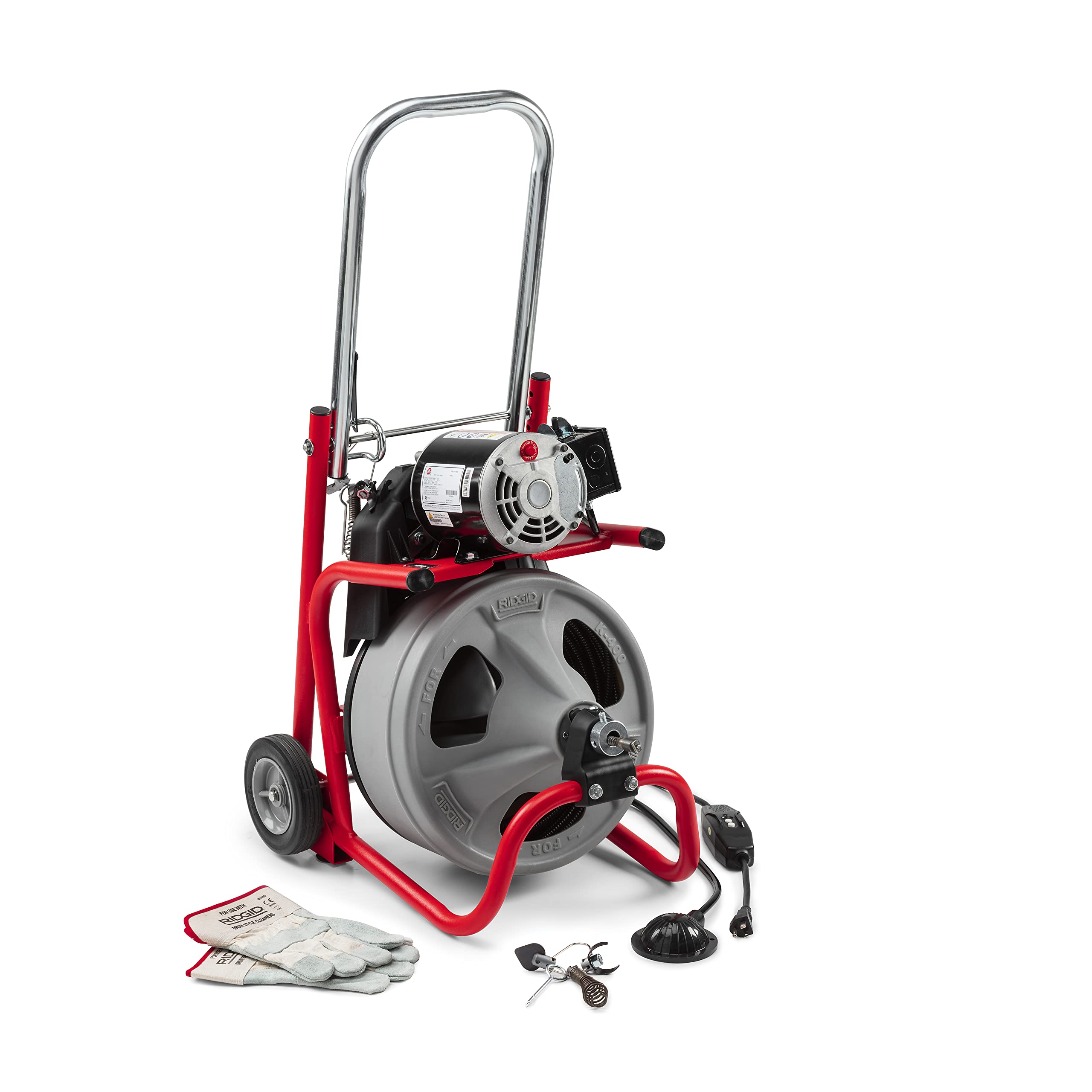 ridgid-k-400-120v-drain-cleaning-drum-machine-kit-with-c-32iw-3-8-in-x-75-ft-cab image 1