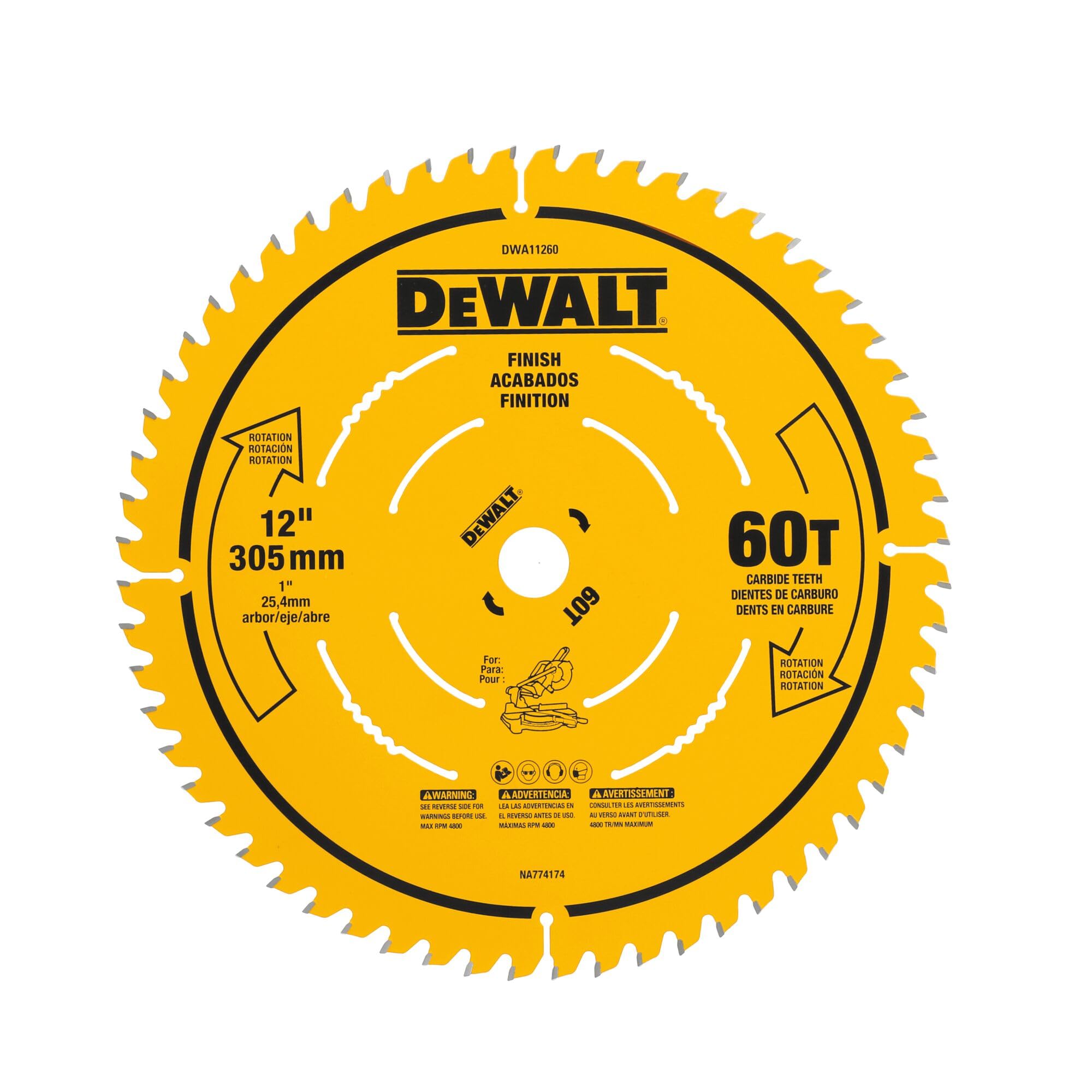 dewalt-dwa11260-12-inch-60-tooth-carbide-finish-saw-blade image 1