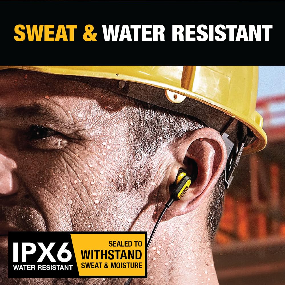 dewalt-heavy-duty-wired-earphones-with-microphone-3-5mm-ipx6 image 2