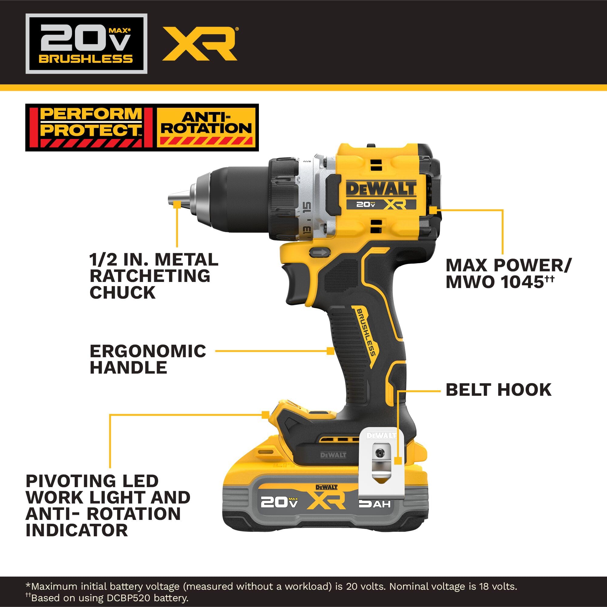 dewalt-dcd801h1-20v-max-xr-brushless-1-2-in-drill-kit-w-powerstack image 3