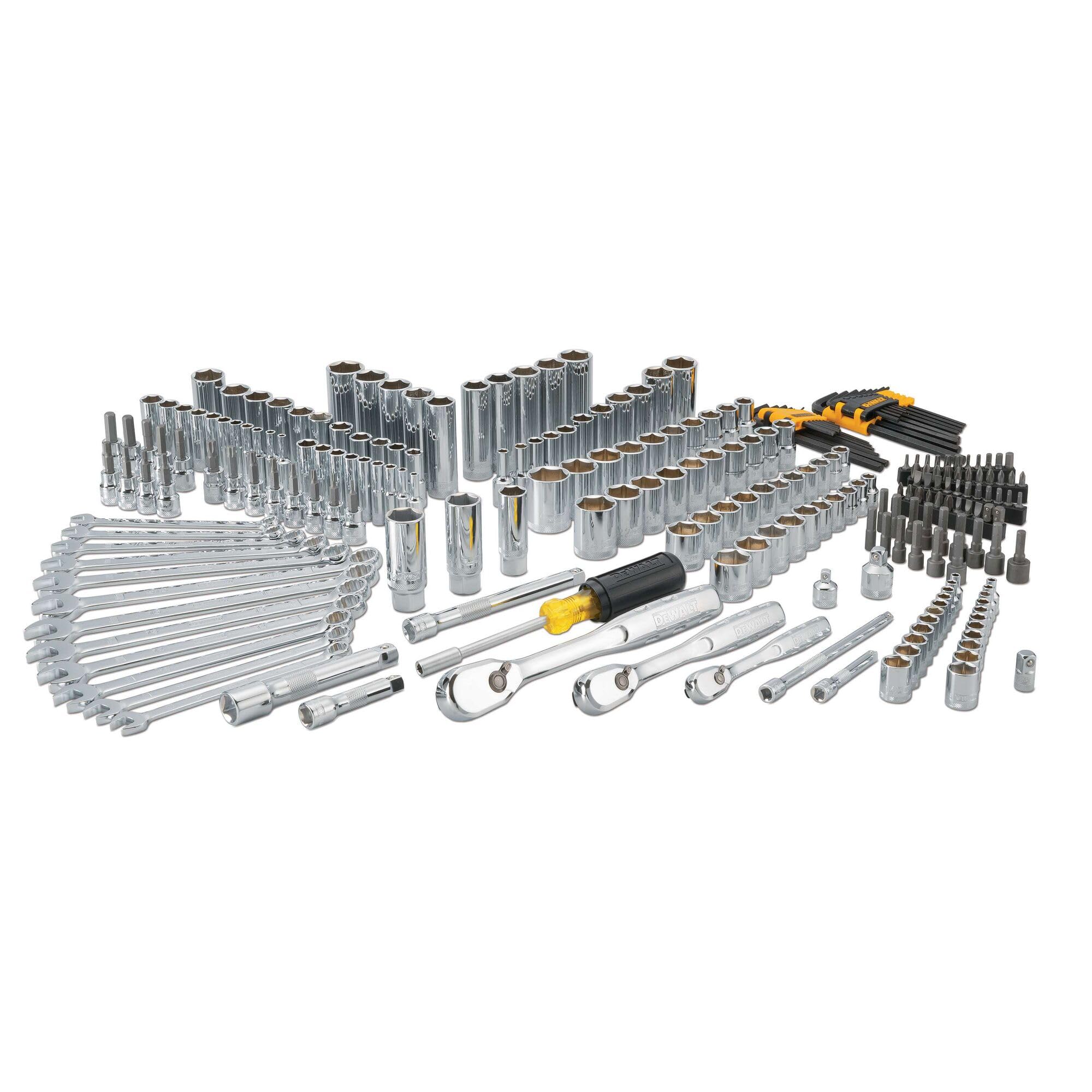dewalt-mechanic-tool-set-247-piece-1-4-in-3-8-in-1-2-in-drive-sae-polish-chrome- image 2