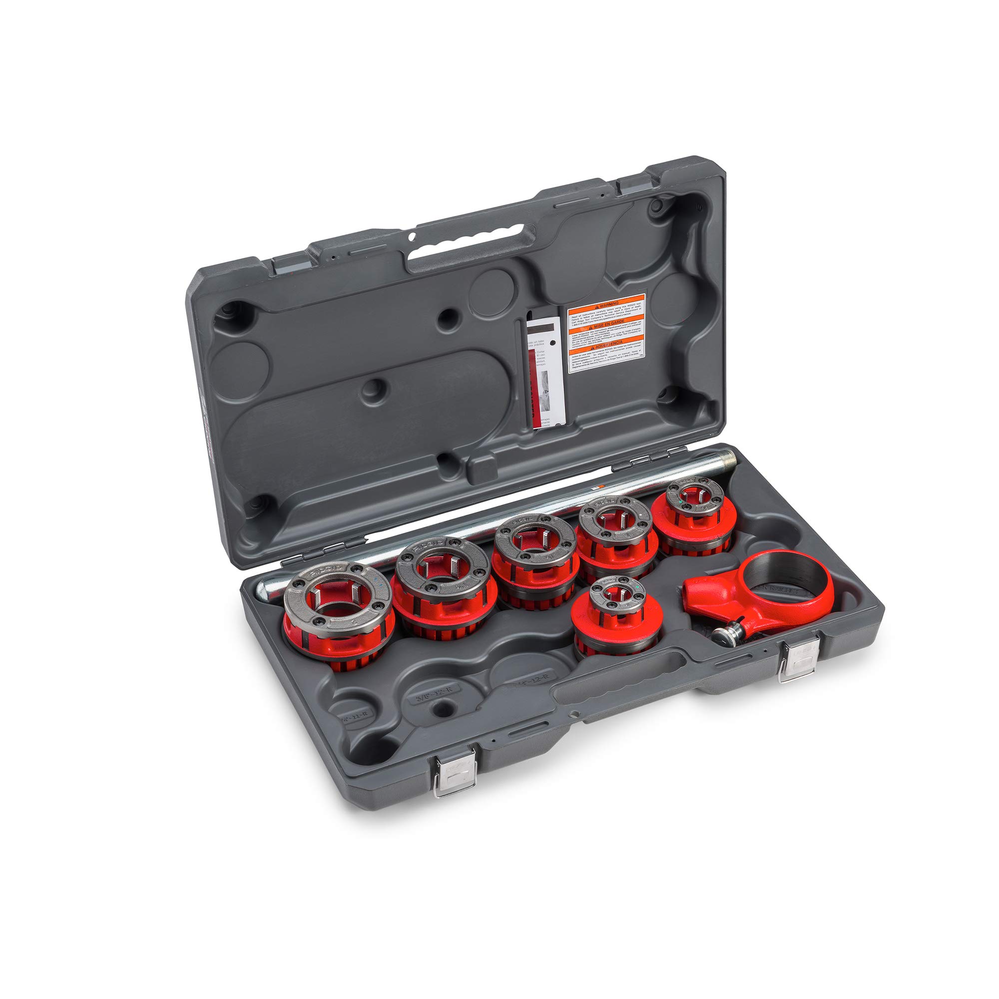 ridgid-36475-model-12-r-exposed-ratchet-pipe-threader-set-1-2-2-npt image 2