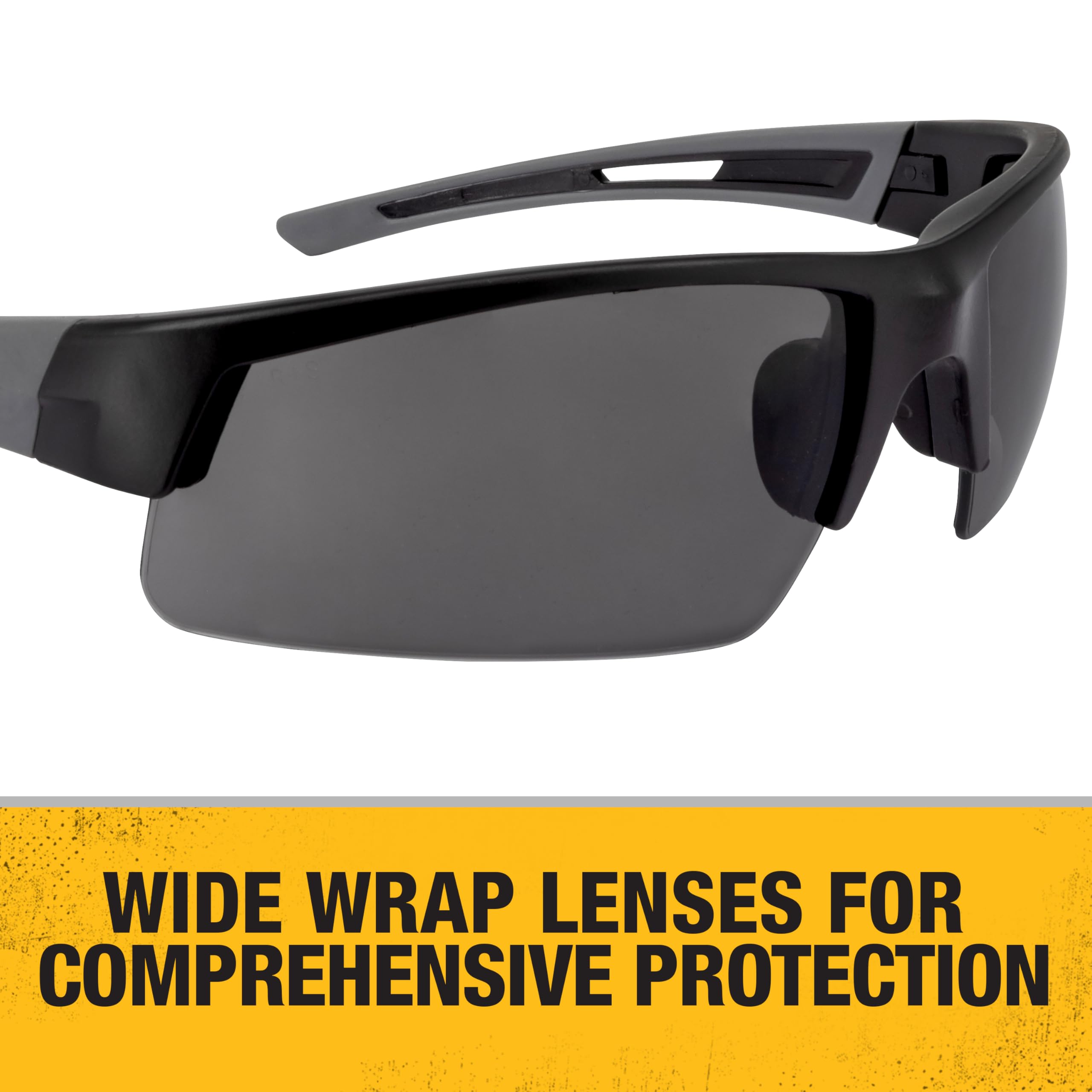 dewalt-dpg100-2d-crosscut-safety-glasses-black-half-frame-smoke-lens-ansi-z87-1 image 3