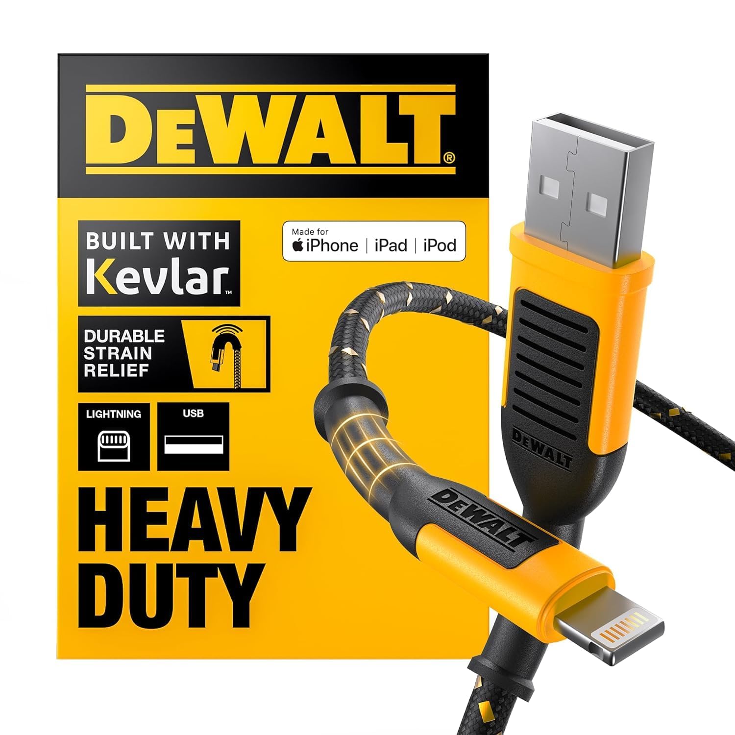 dewalt-mfi-certified-heavy-duty-usb-to-lightning-cable-4-ft-fast-charge image 1