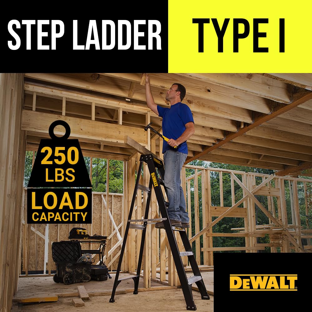 dewalt-dxl3110-08-8-ft-type-i-fiberglass-stepladder-250-lb-capacity image 2