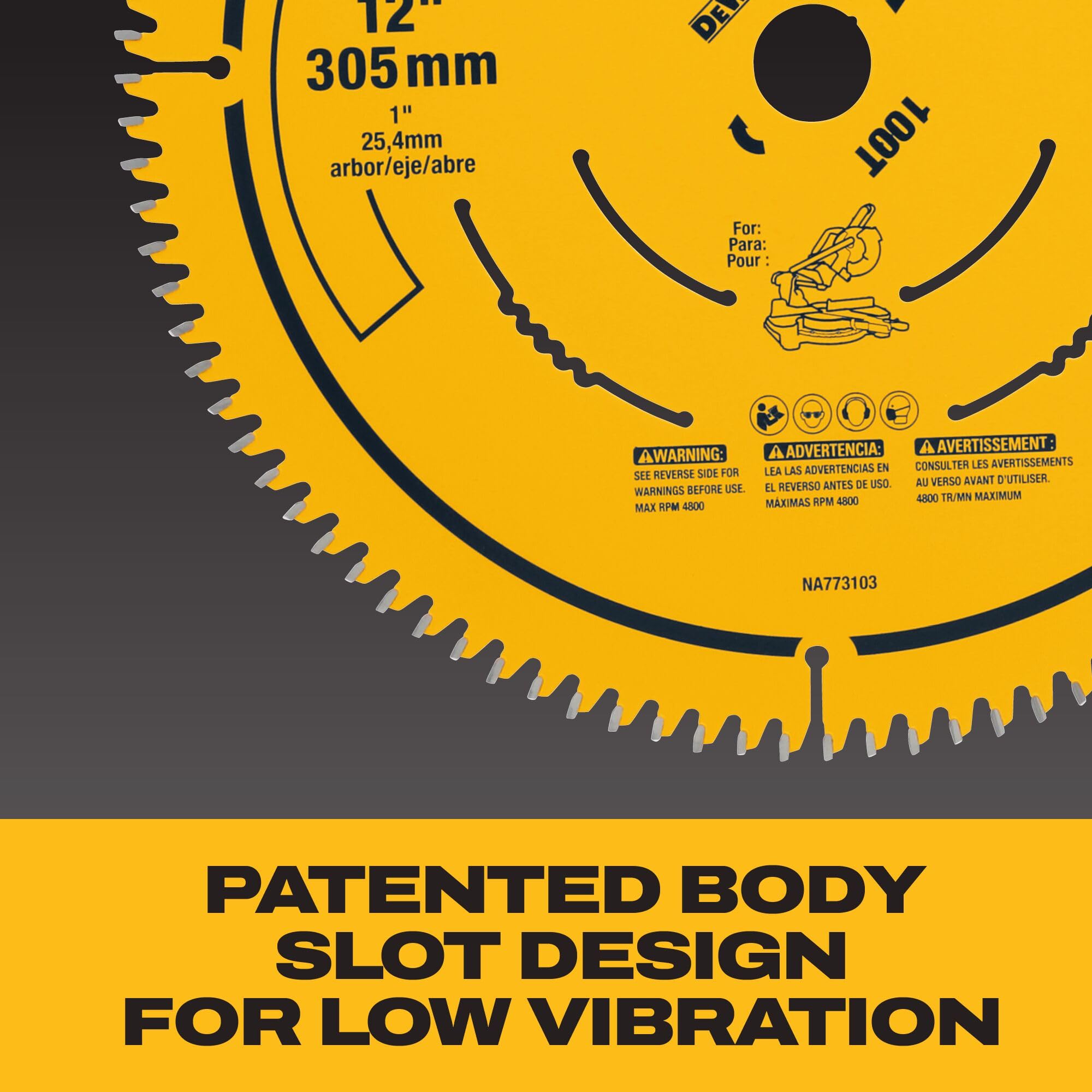 dewalt-dwa112100-12-inch-100-tooth-carbide-miter-saw-blade image 2