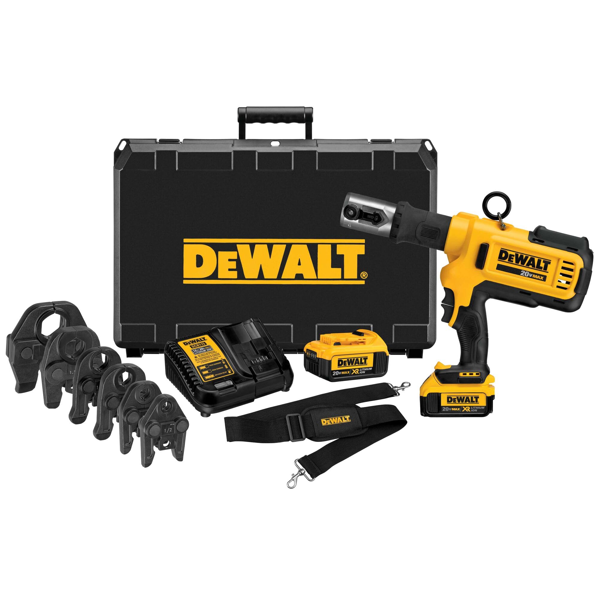 dewalt-dce200m2k-20v-max-cordless-plumbing-pipe-press-tool-kit-with-crimping-hea image 3