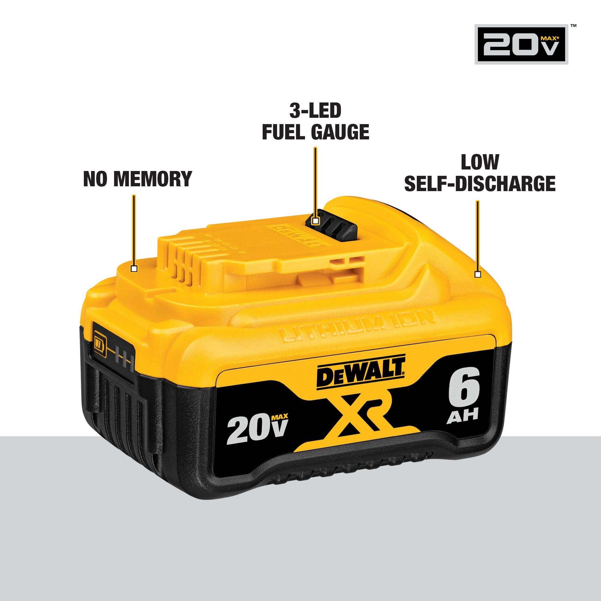 dewalt-dcb206-2-20v-max-xr-premium-battery-2-pack-6-0ah image 4
