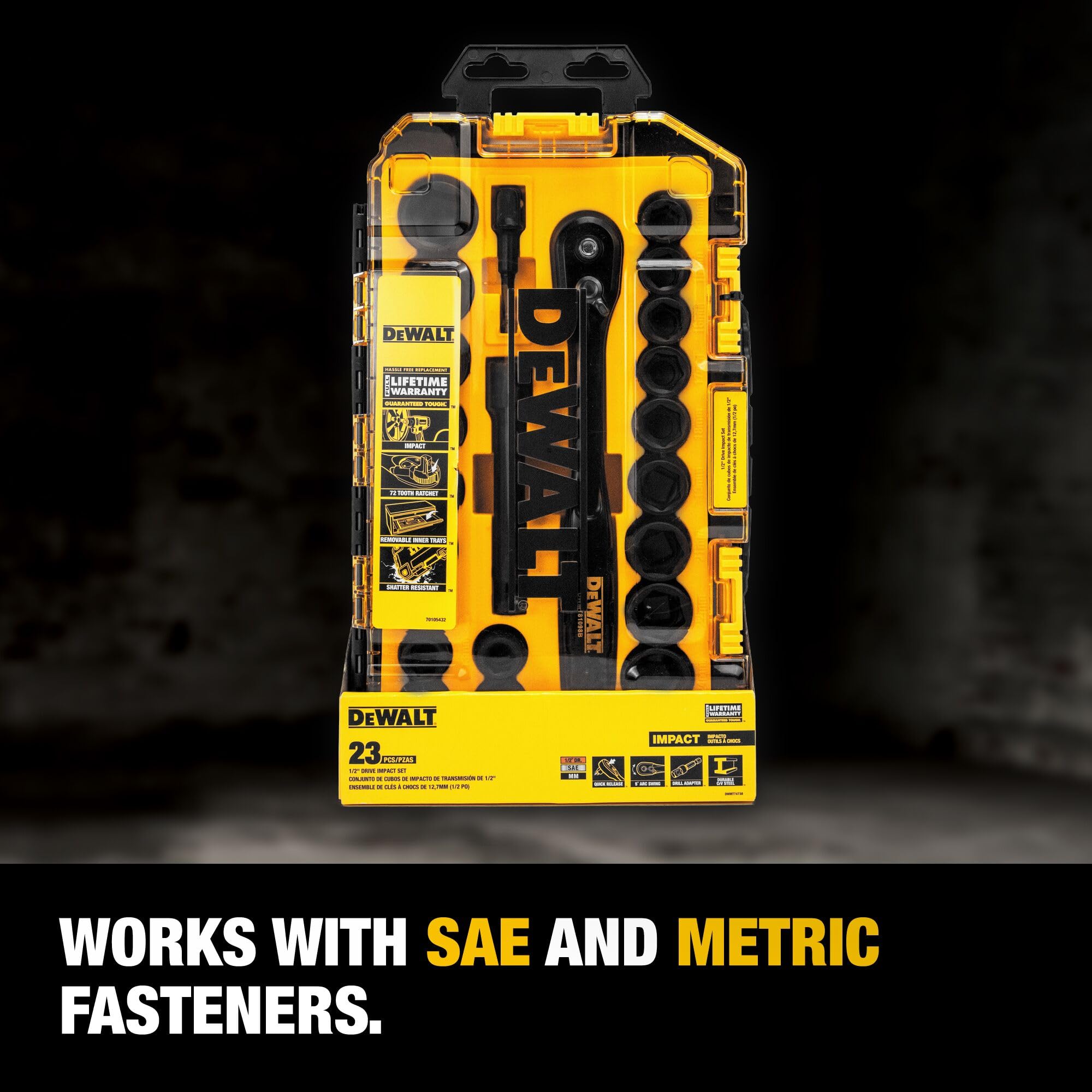 dewalt-dwmt74739-1-2-drive-impact-socket-set-23-piece-metric-sae-with-ratchet image 2