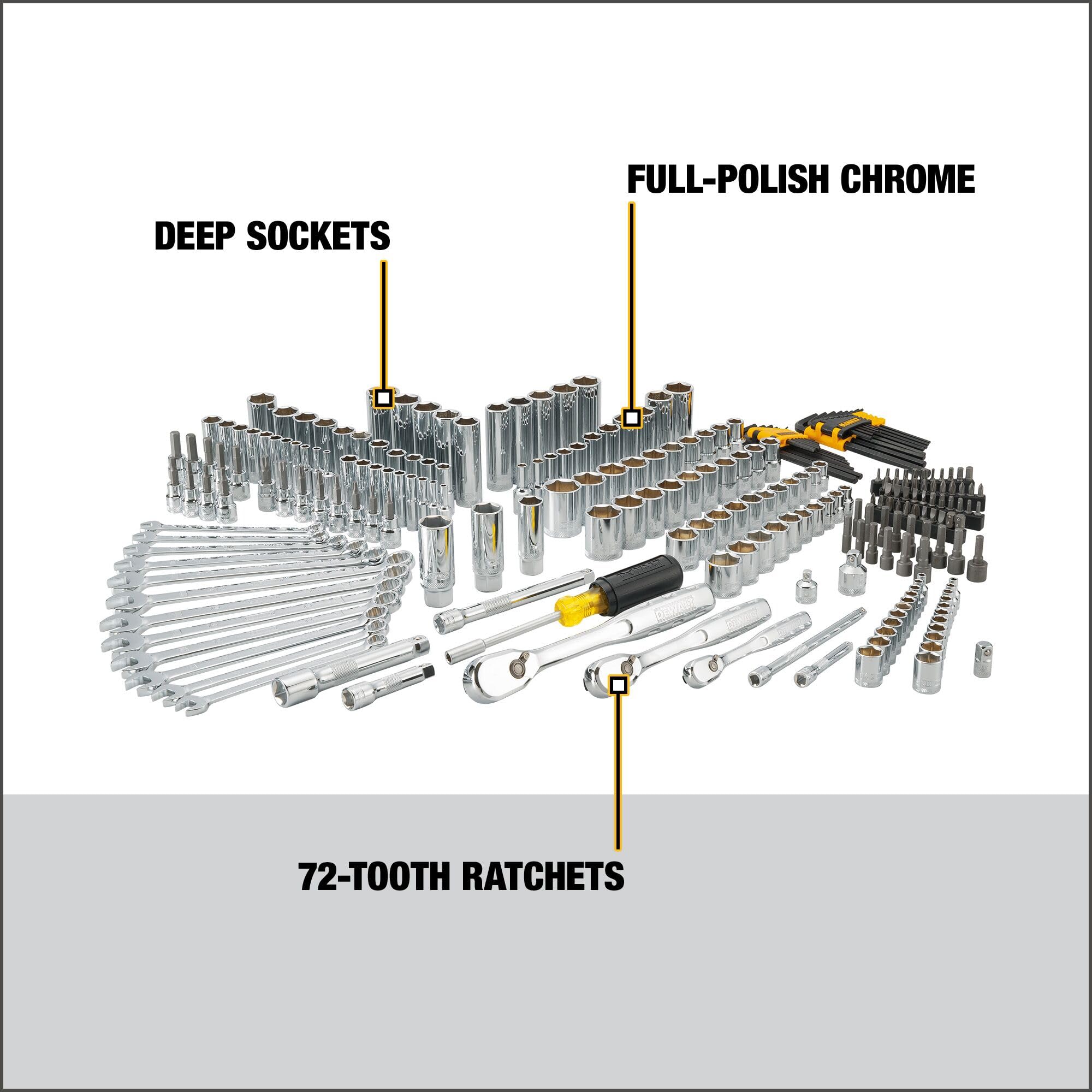 dewalt-mechanic-tool-set-247-piece-1-4-in-3-8-in-1-2-in-drive-sae-polish-chrome- image 4