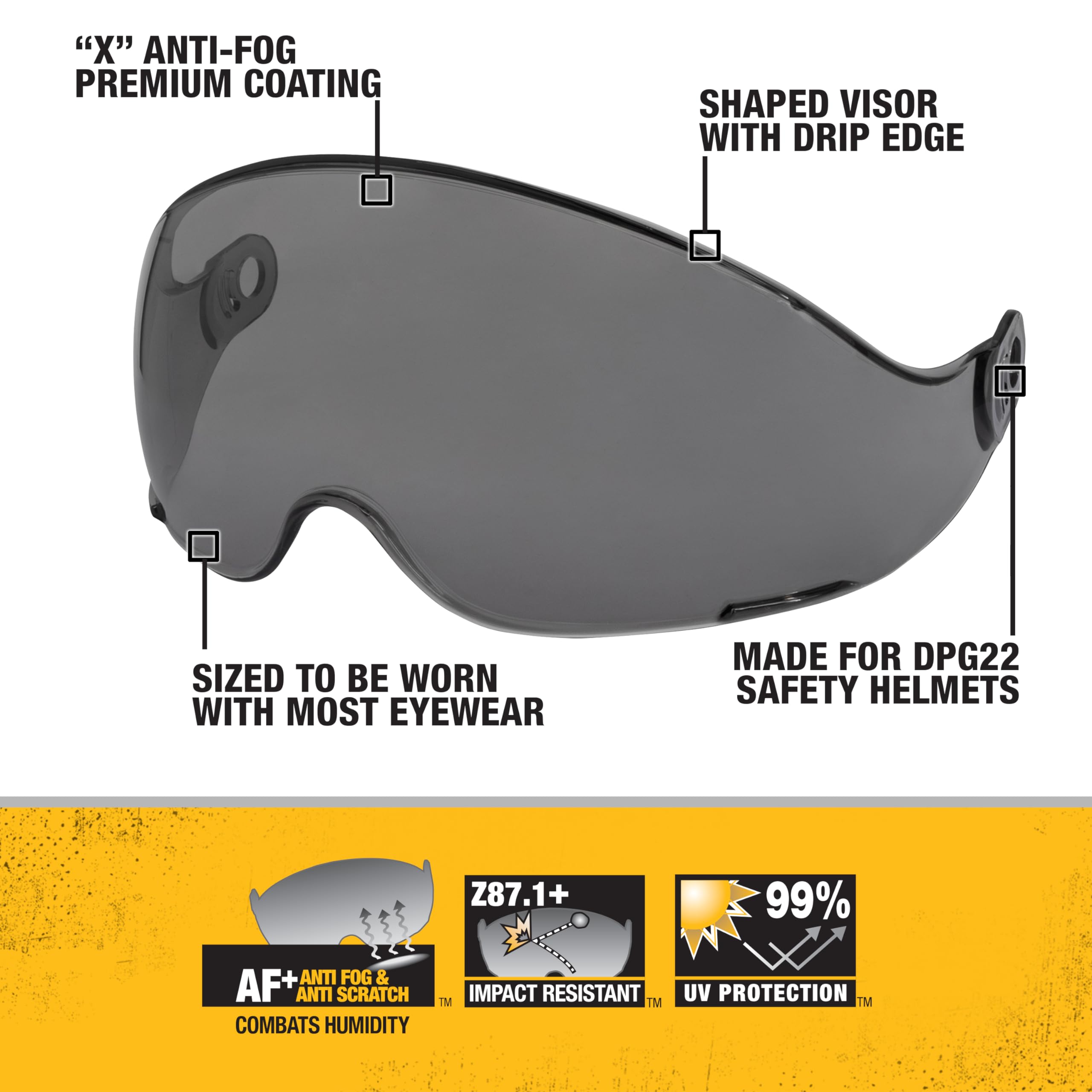dewalt-dpg22-sh-replacement-visor-for-dpg22-type-ii-helmet-smoke-lens image 2
