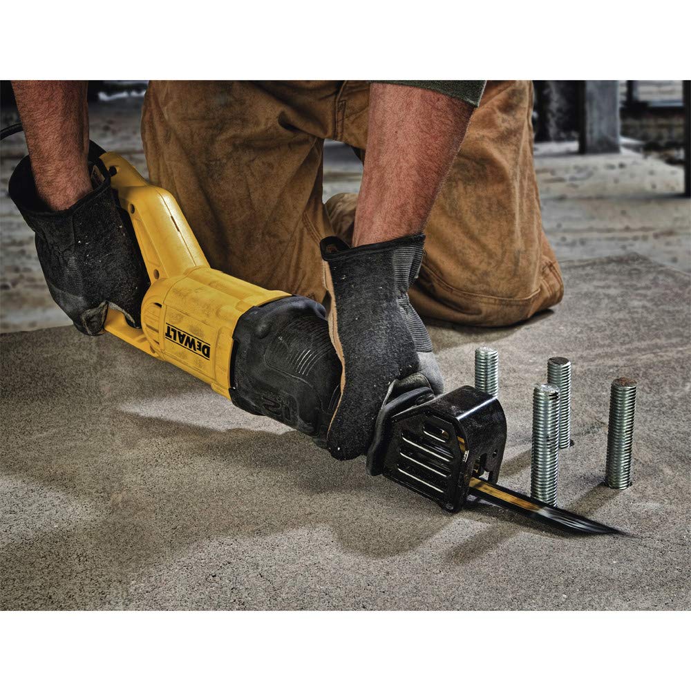 dewalt-dwe305-12-amp-corded-reciprocating-saw-4-position-blade-clamp-variable-sp image 5