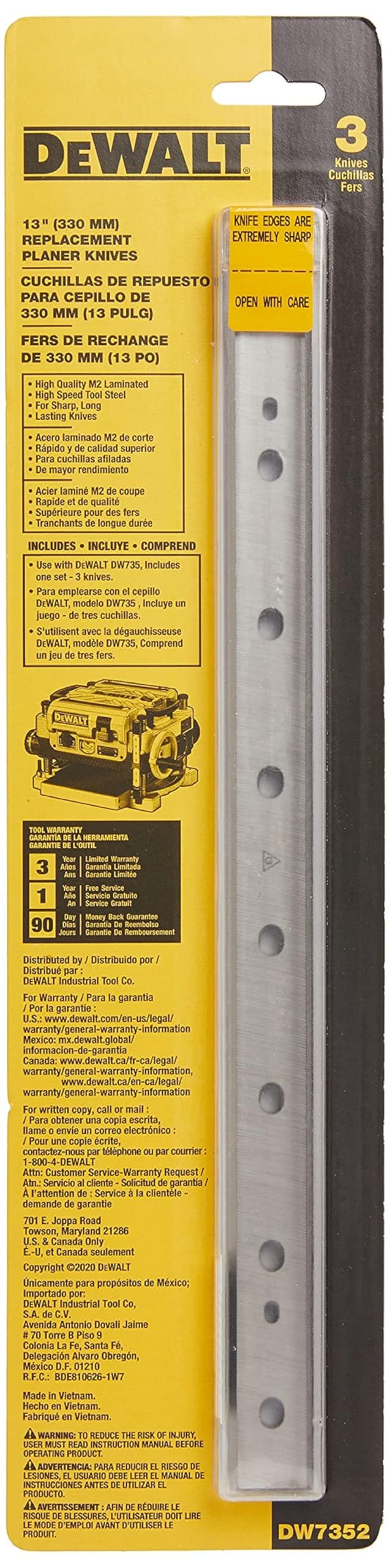 dewalt-dw7352-replacement-planer-knives-for-dw735-13-inch-planer-reversible-m2-t image 1