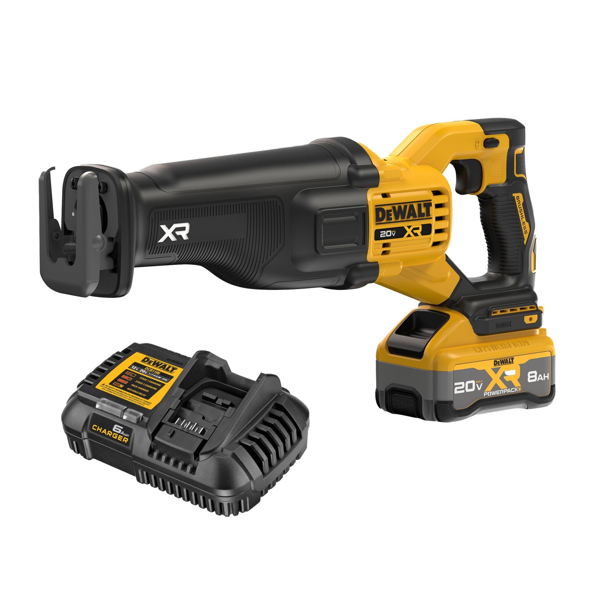 dewalt-dcs384ww1-20v-max-xr-brushless-reciprocating-saw-kit-with-battery-charger image 1