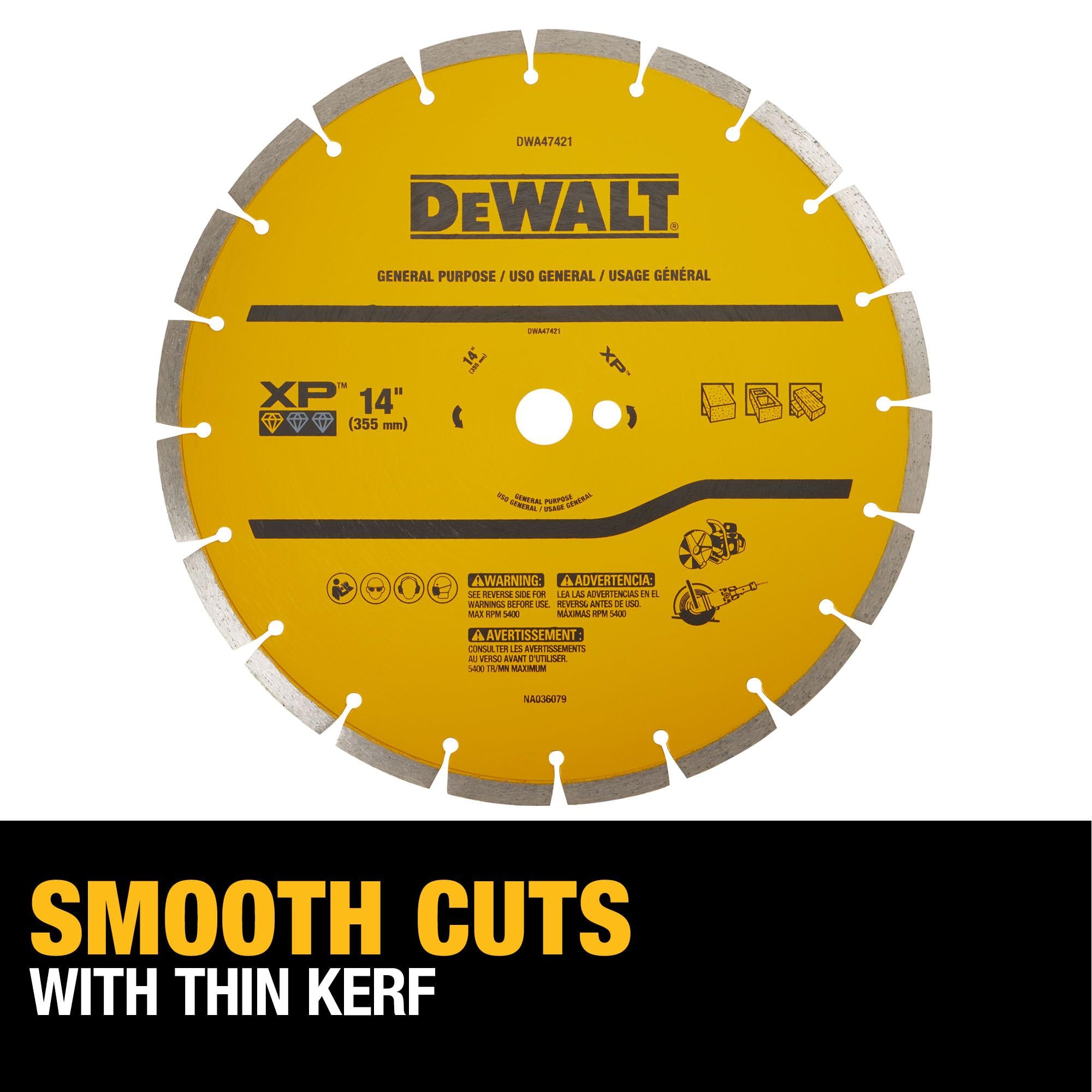 dewalt-dwa47421-14-inch-segmented-diamond-circular-saw-blade-1-inch-arbor-for-we image 4