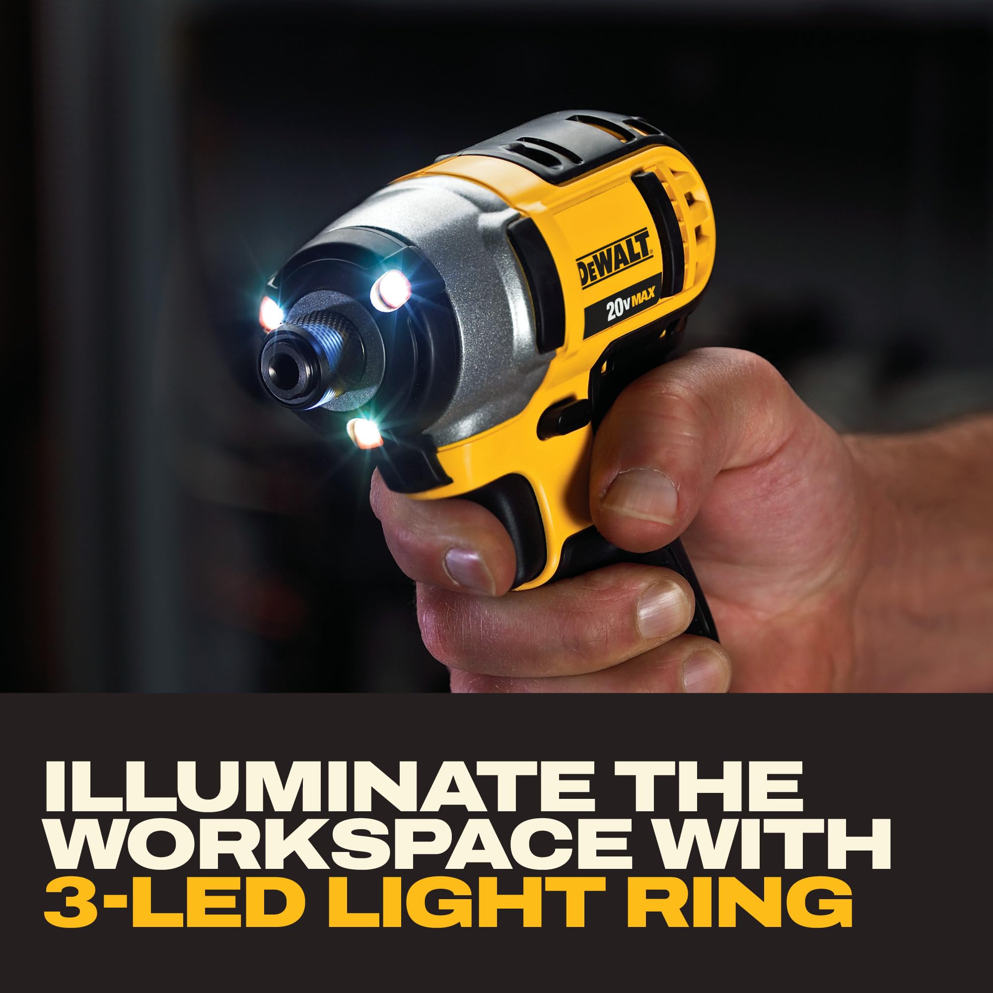 dewalt-20v-max-cordless-drill-impact-driver-combo-kit-with-2-batteries-charger-a image 8