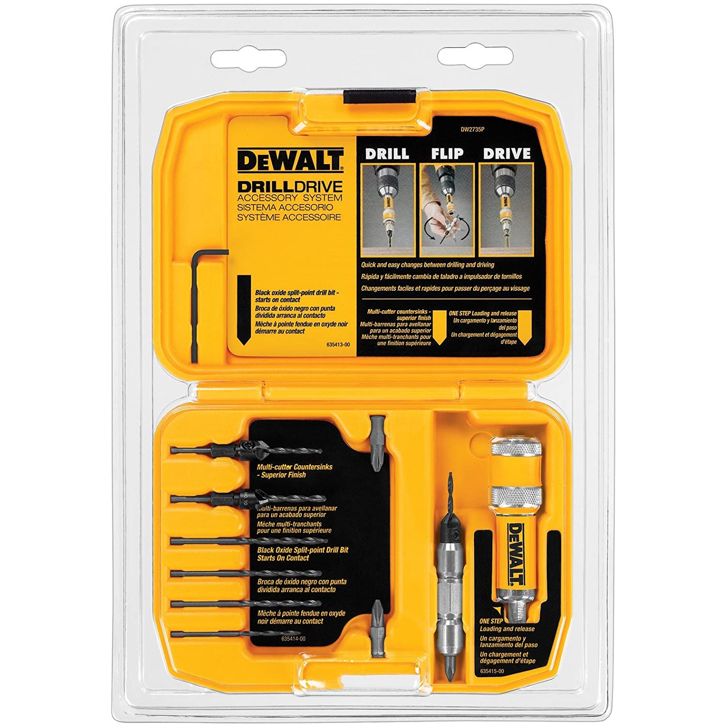 dewalt-dw2735p-12-piece-flip-drive-screwdriver-bit-set image 1