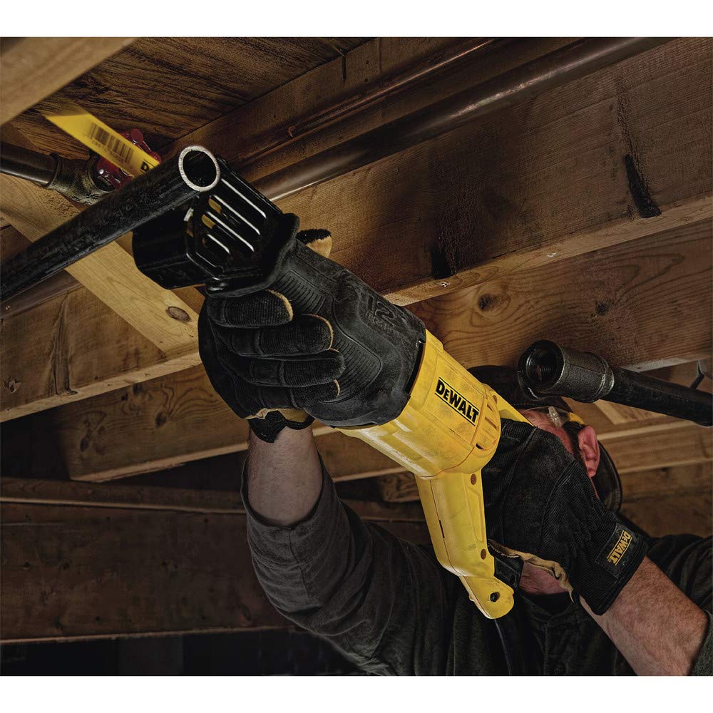 dewalt-dwe305-12-amp-corded-reciprocating-saw-4-position-blade-clamp-variable-sp image 6