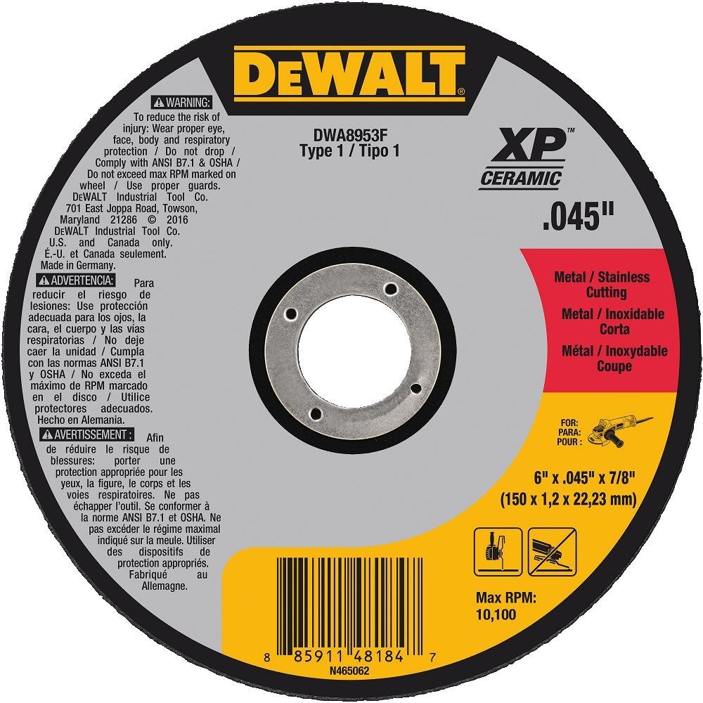 dewalt-dwa8953f-6-inch-x-0-045-inch-x-7-8-inch-fast-cut-off-wheel image 1