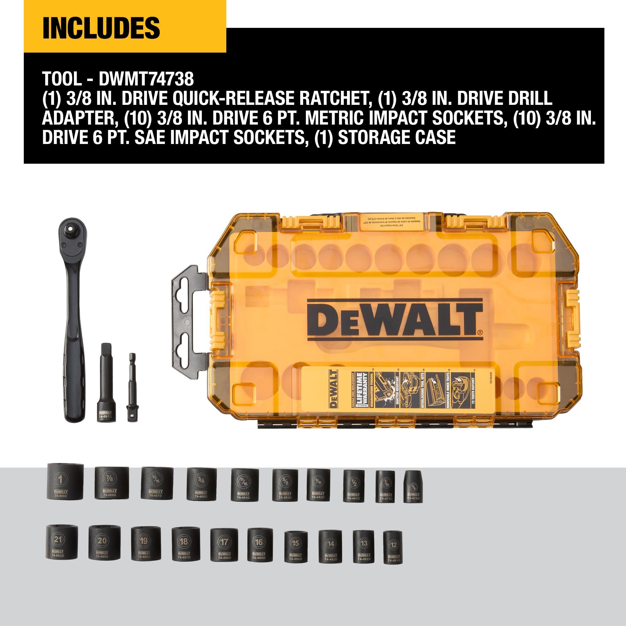 dewalt-dwmt74738-tough-box-23-piece-3-8-drive-impact-socket-set-metric-and-stand image 2