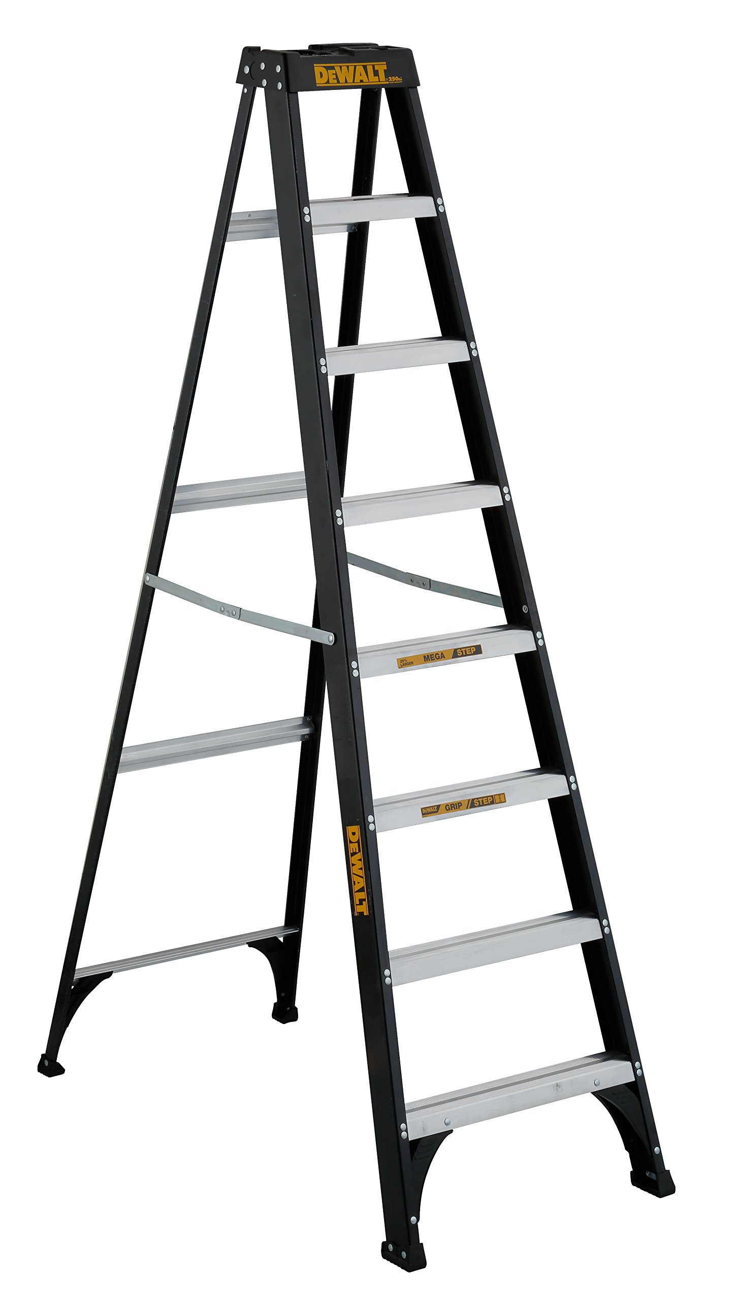 dewalt-dxl3110-08-8-ft-type-i-fiberglass-stepladder-250-lb-capacity image 1