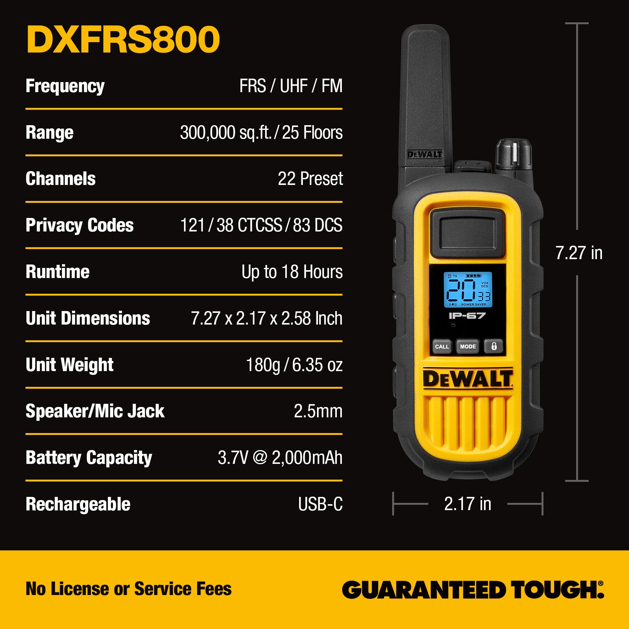 dewalt-dxfrs800-walkie-talkies-2-pack-2w-ip67-waterproof image 8