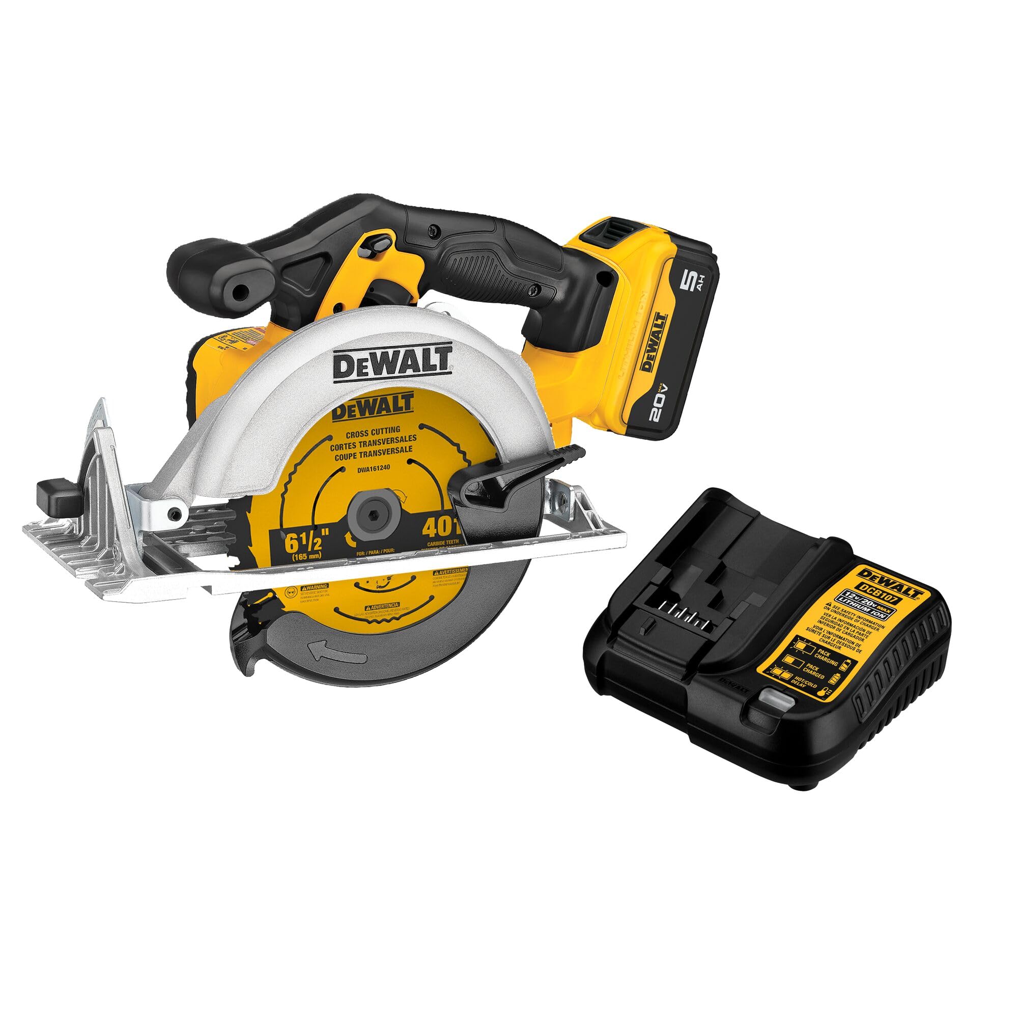dewalt-dcs391p1-20v-max-6-1-2-inch-circular-saw-kit-with-5-0-ah-battery image 1