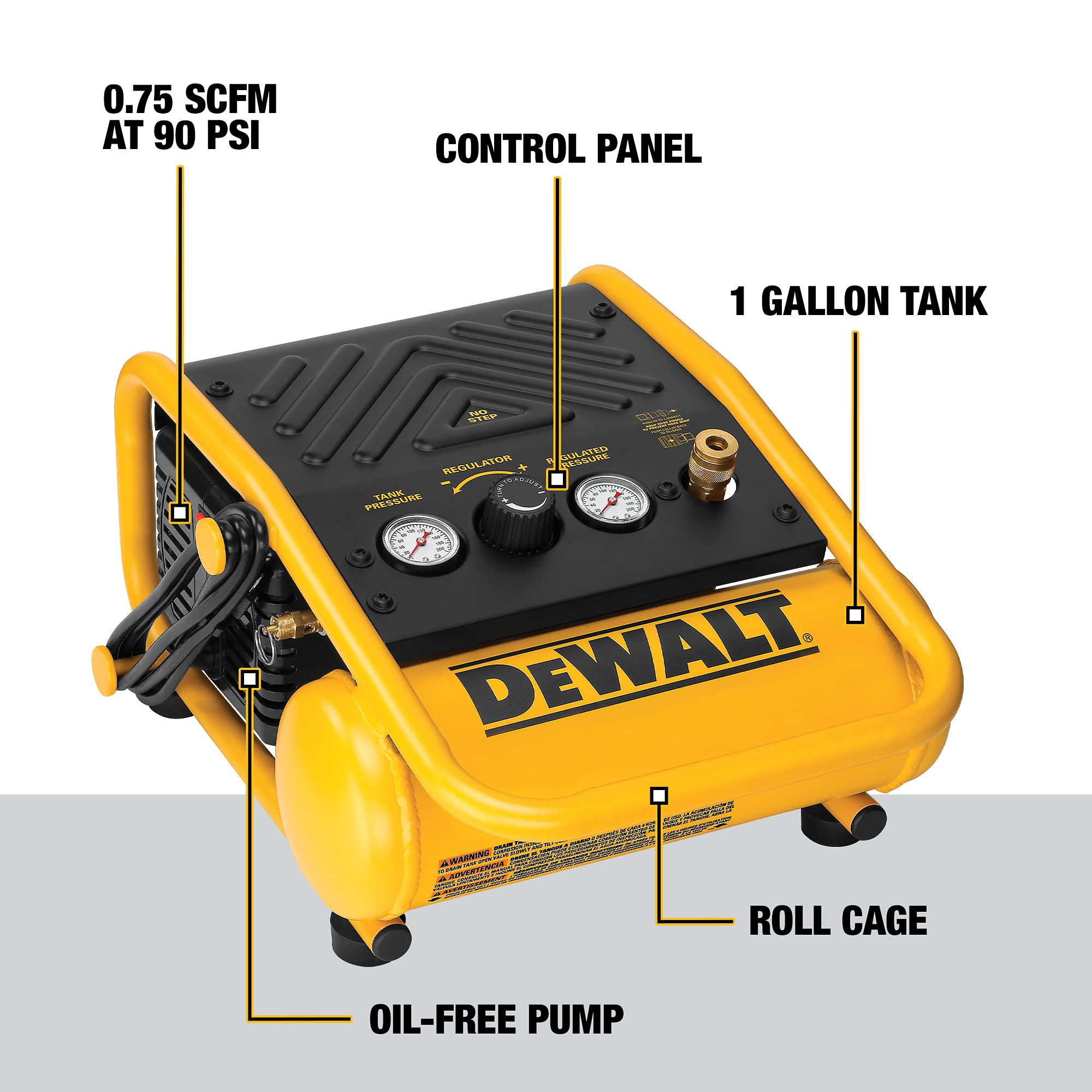 dewalt-d55140-air-compressor-135-psi-max-1-gallon-tank-2-6-amp image 2