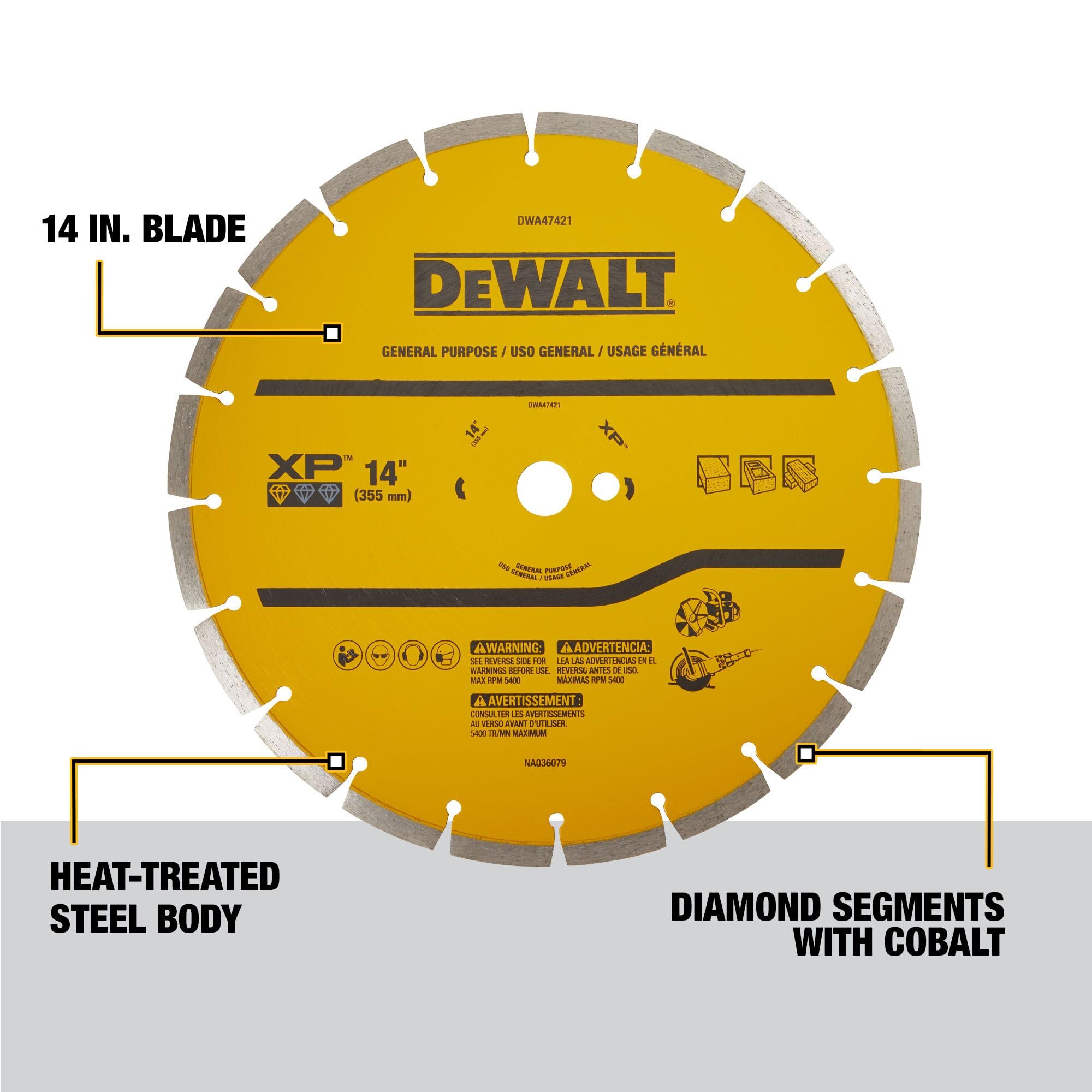 dewalt-dwa47421-14-inch-segmented-diamond-circular-saw-blade-1-inch-arbor-for-we image 3