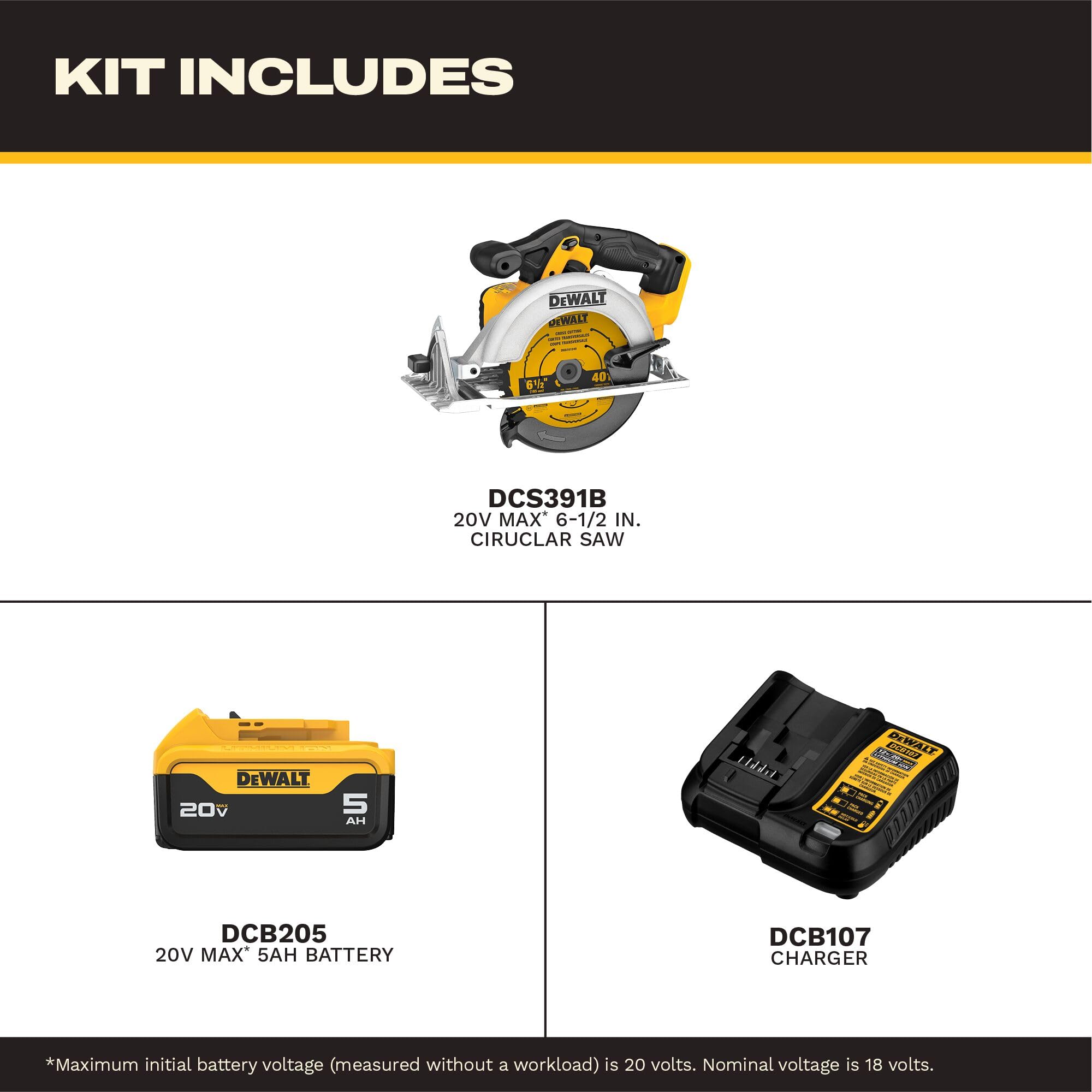 dewalt-dcs391p1-20v-max-6-1-2-inch-circular-saw-kit-with-5-0-ah-battery image 2