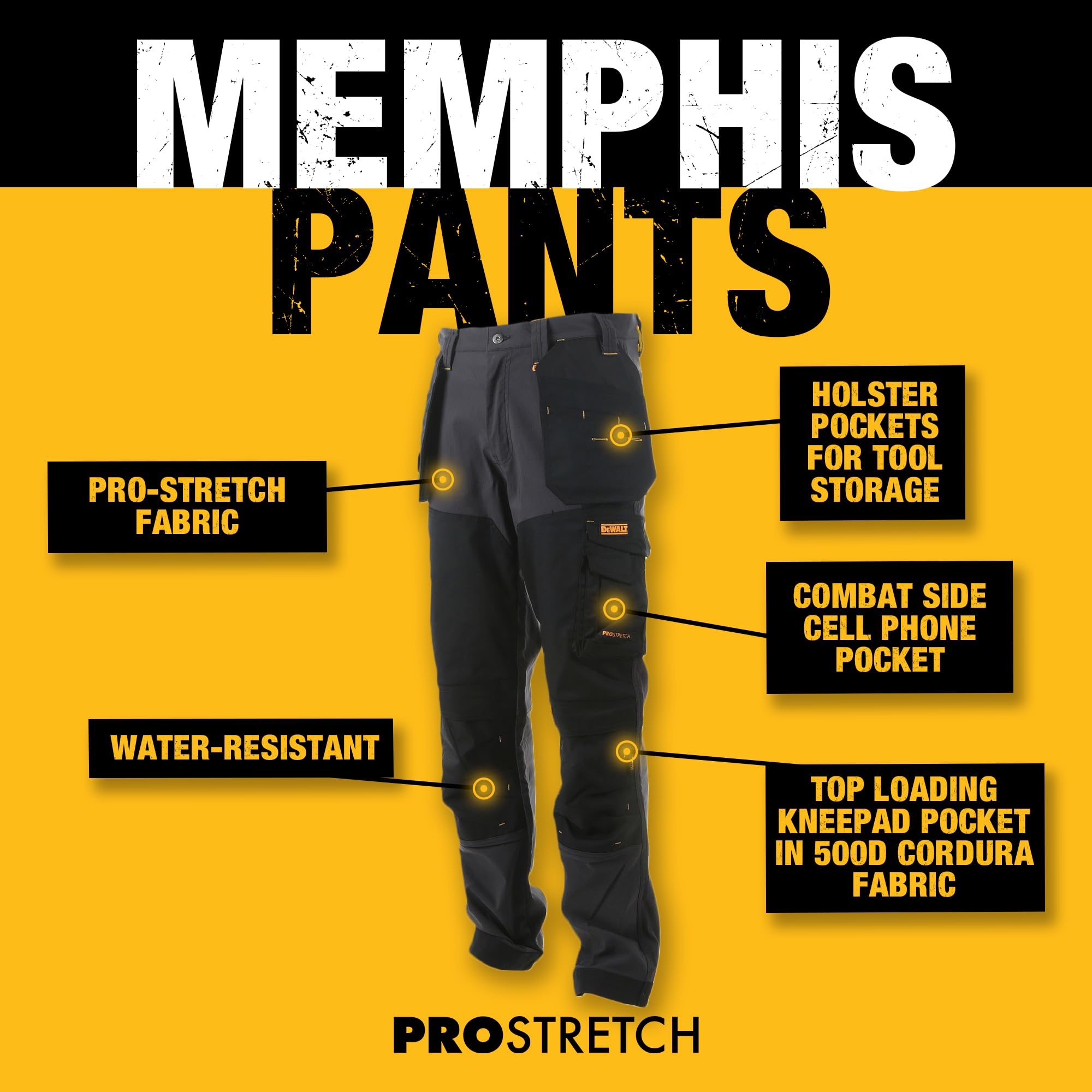 dewalt-memphis-men-s-pro-stretch-regular-fit-utility-cargo-work-pants-with-holst image 4