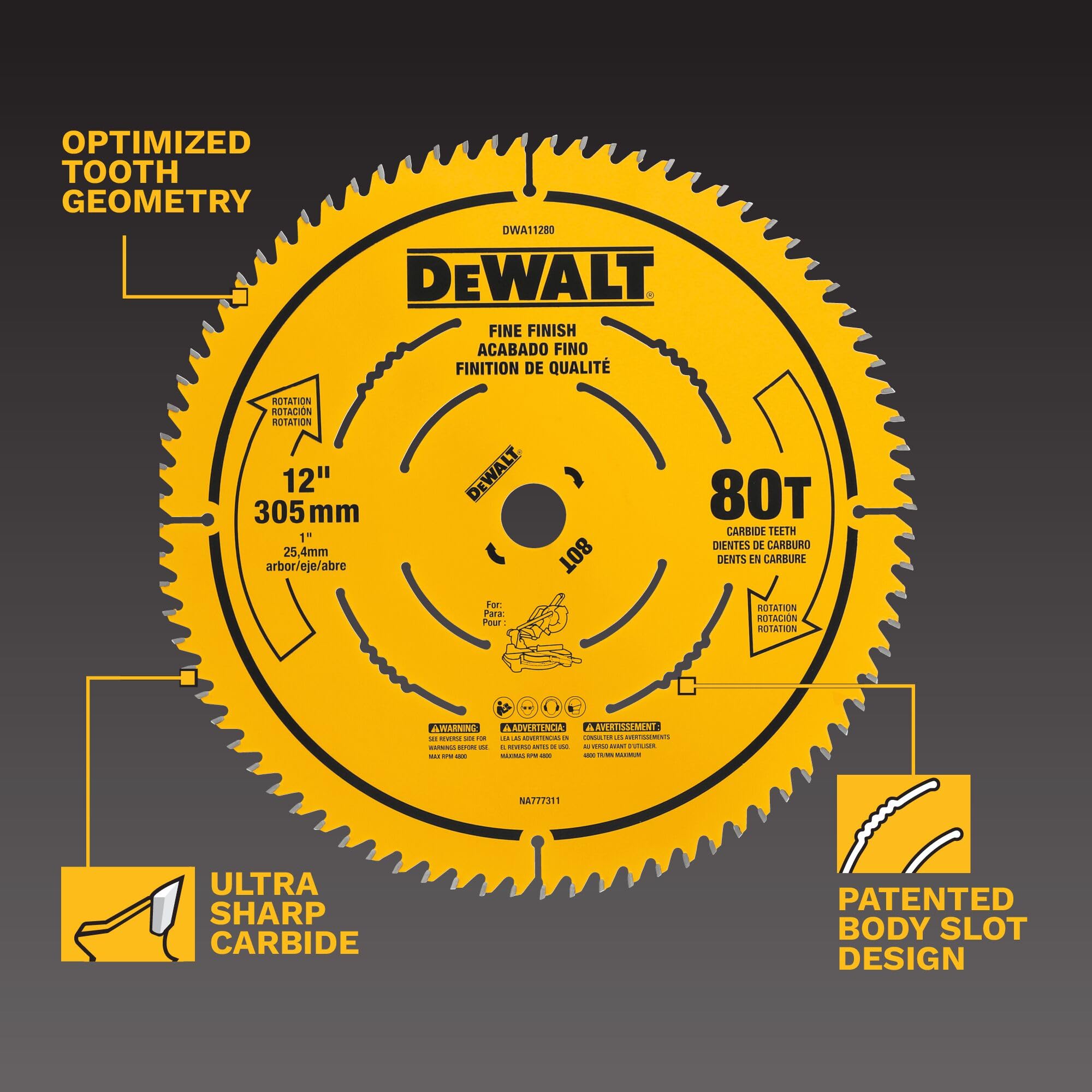 dewalt-dwa11280-12-inch-80-tooth-carbide-circular-saw-blade-fine-finish image 2