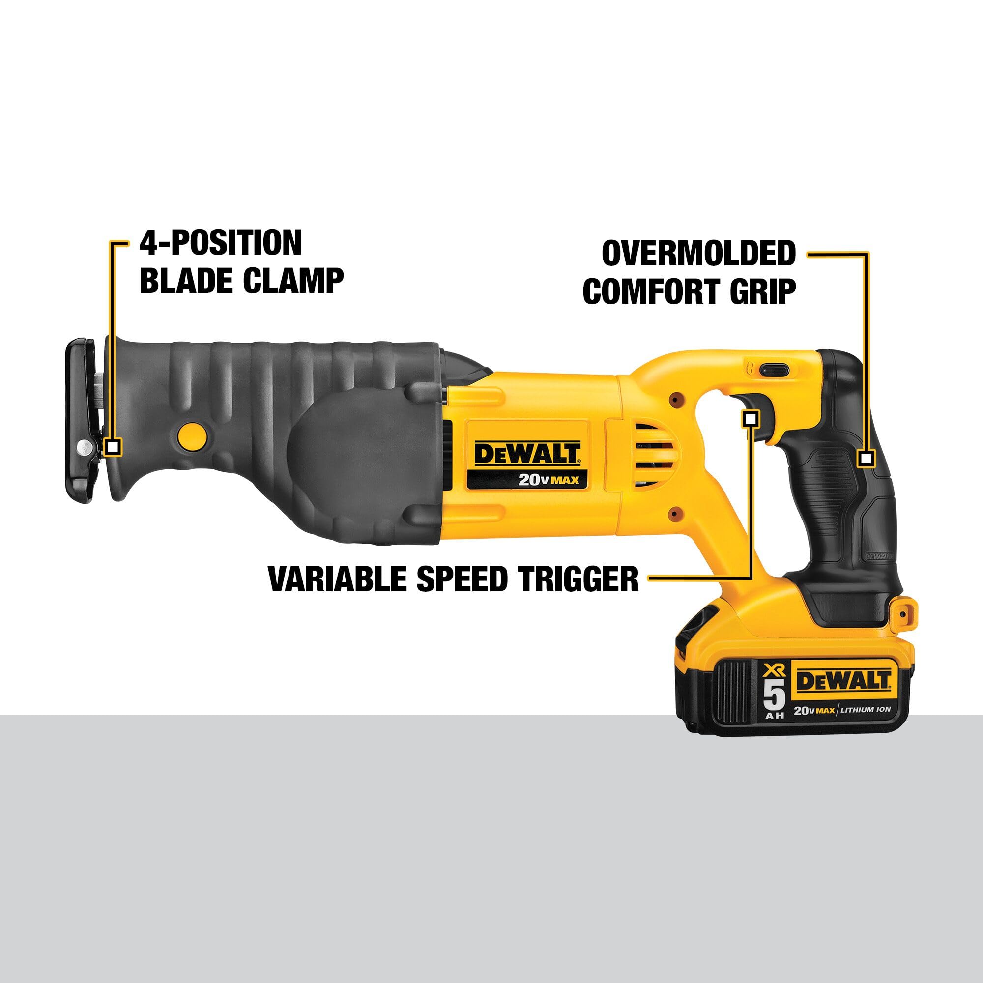 dewalt-20v-max-cordless-reciprocating-saw-kit-dcs380p1-with-battery-charger image 3