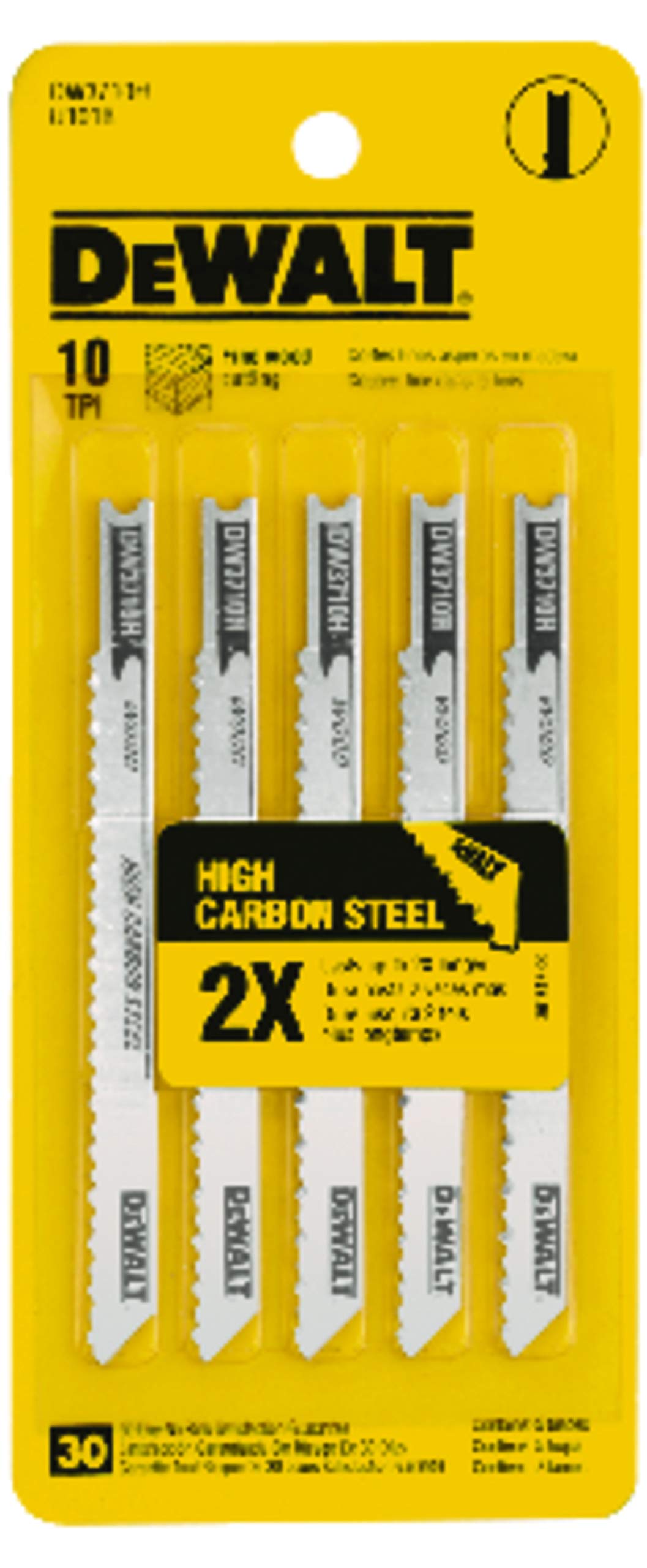 dewalt-dw3710h-4-inch-10-tpi-fine-smooth-hcs-u-shank-jig-saw-blade-5-pack image 2